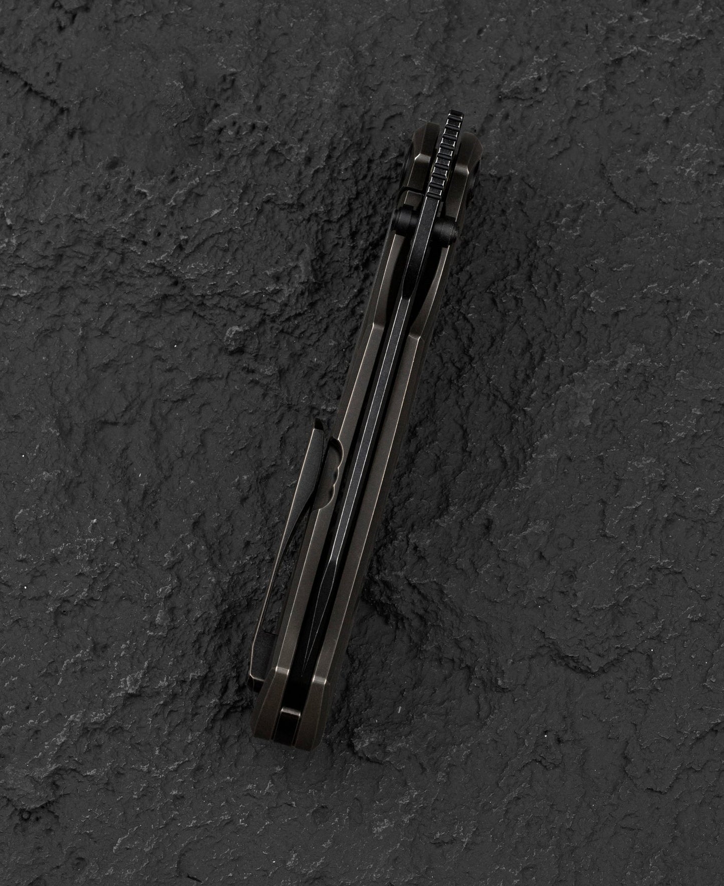 Bestech Clastic 3.62" Magnacut Black Bronze Titanium Folding Knife by Horizon Machine Works BT2407B