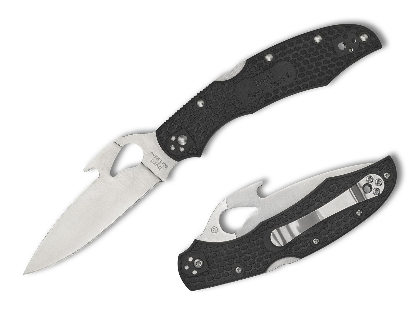 Spyderco Byrd Cara Cara 2 3.77" 8Cr13MoV Emerson Wave Opener Folding Knife BY03PBK2W