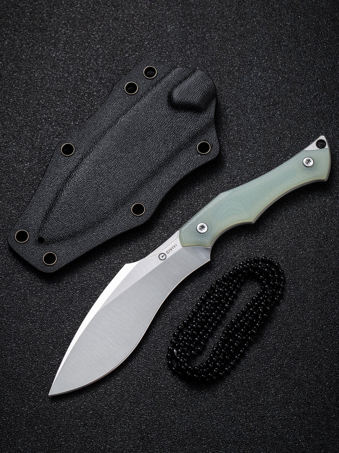 Civivi Vaquita II 3.2" Nitro V Satin Natural G10 Mini Kukri Fixed Blade Knife by Nate Matlack C047C-2