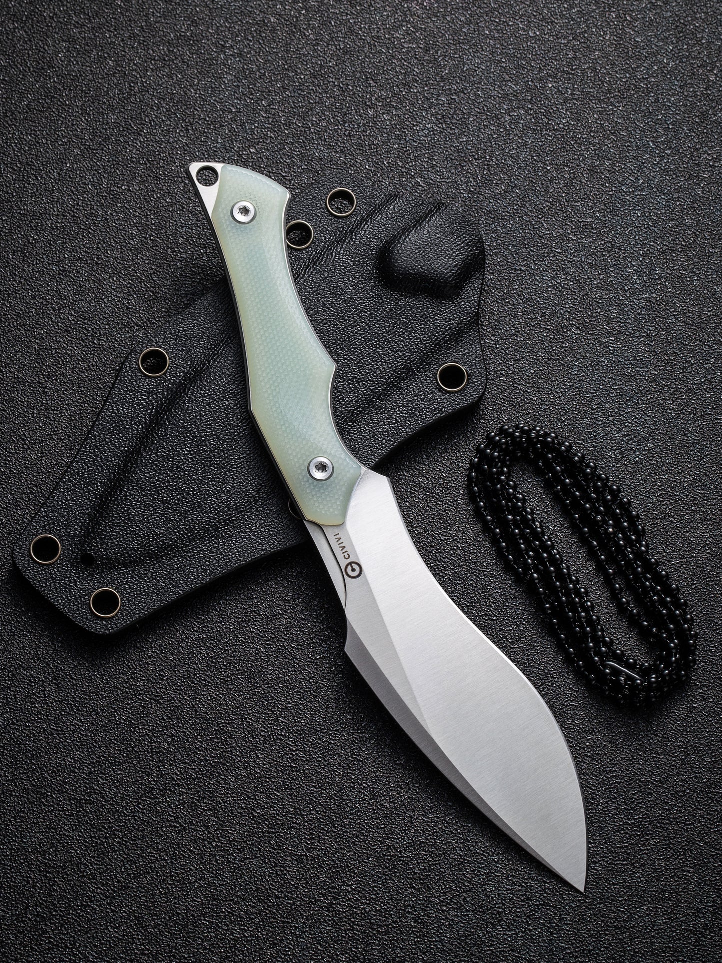 Civivi Vaquita II 3.2" Nitro V Satin Natural G10 Mini Kukri Fixed Blade Knife by Nate Matlack C047C-2