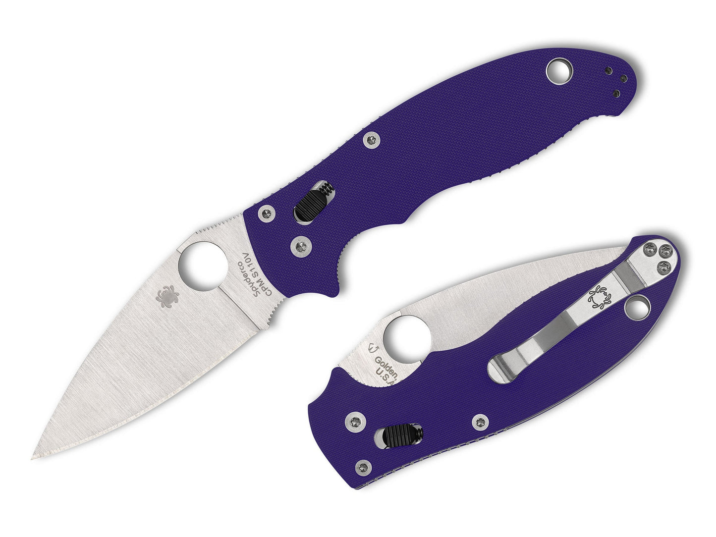 Spyderco Manix 2 CPM S110V Dark Blue G-10 Folding Knife C101GPDBL2