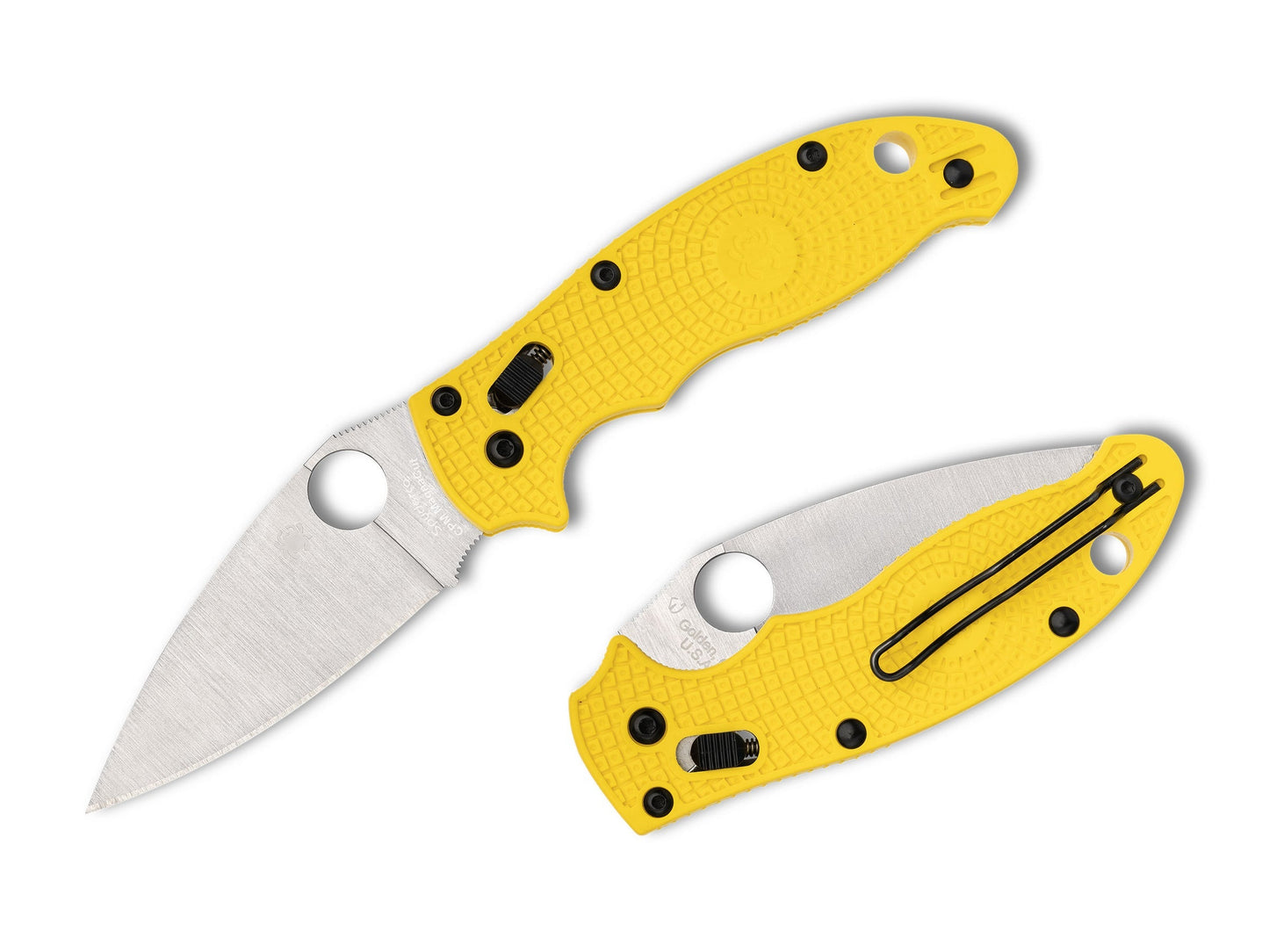 Spyderco Manix 2 Lightweight Salt 3.37" CPM Magnacut Yellow FRCP Folding Knife C101PYL2