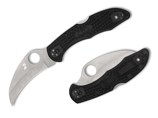 Spyderco Tasman Salt 2 Black FRN 2.91" H-2 Rustproof Folding Knife C106PBK2