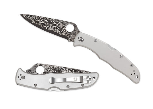 Spyderco Endura 4 3.83" Titanium Damascus Folding Knife C10TIPD