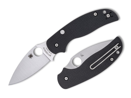 Spyderco Sage 6 Button Compression Lock 3" CPM S30V Carbon Fiber G10 Folding Knife C123CFBCLP