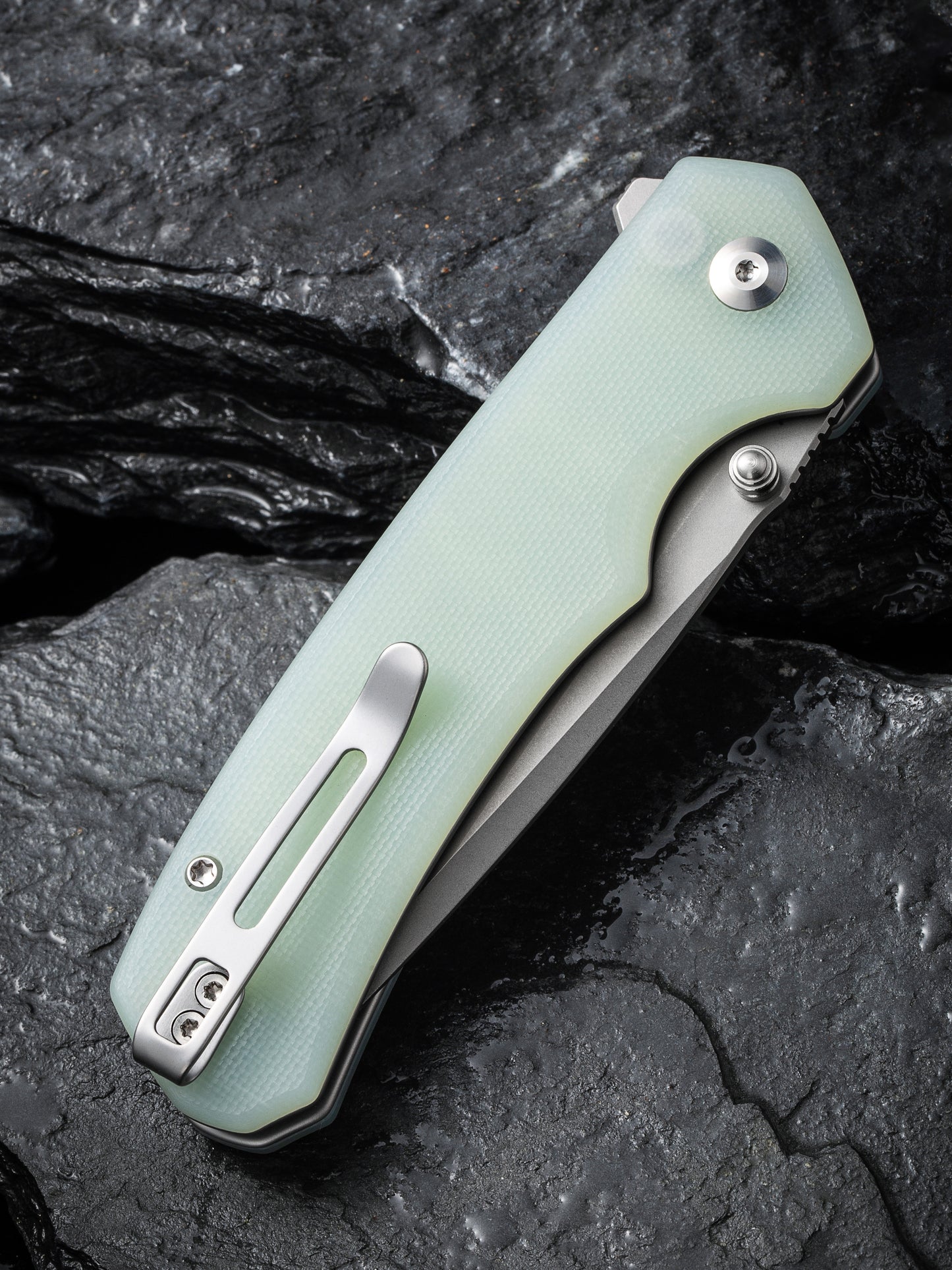 Civivi Brazen Tanto Button Lock 3.46" Sandvik 14C28N Natural G10 Knife C19059C-3