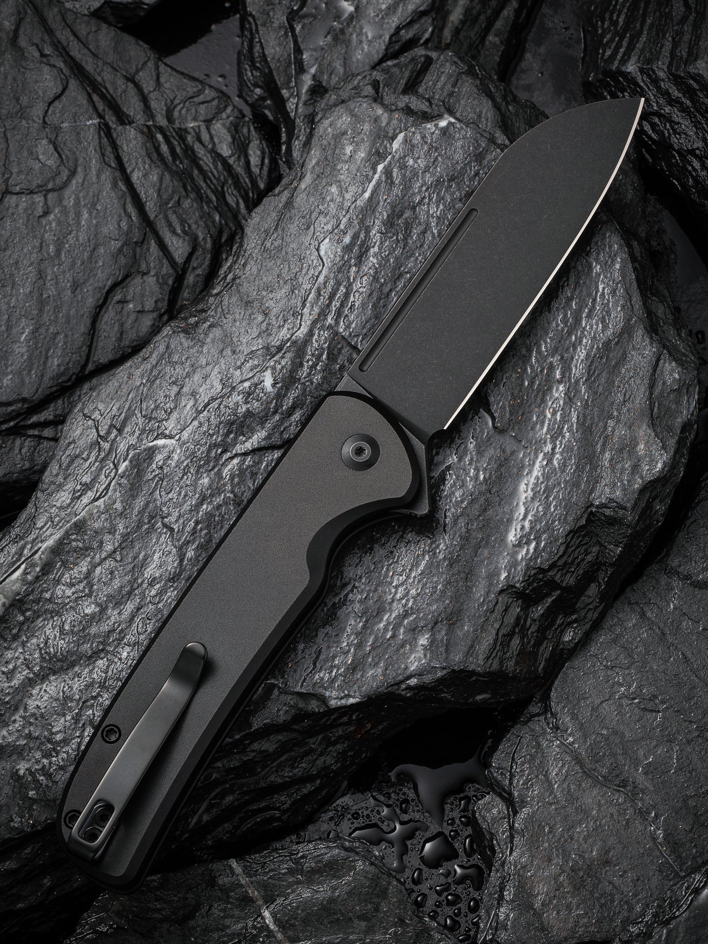 Civivi Chevalier II 3.47" Sandvik 14C28N Black Aluminium Button Lock Folding Knife C20022B-1