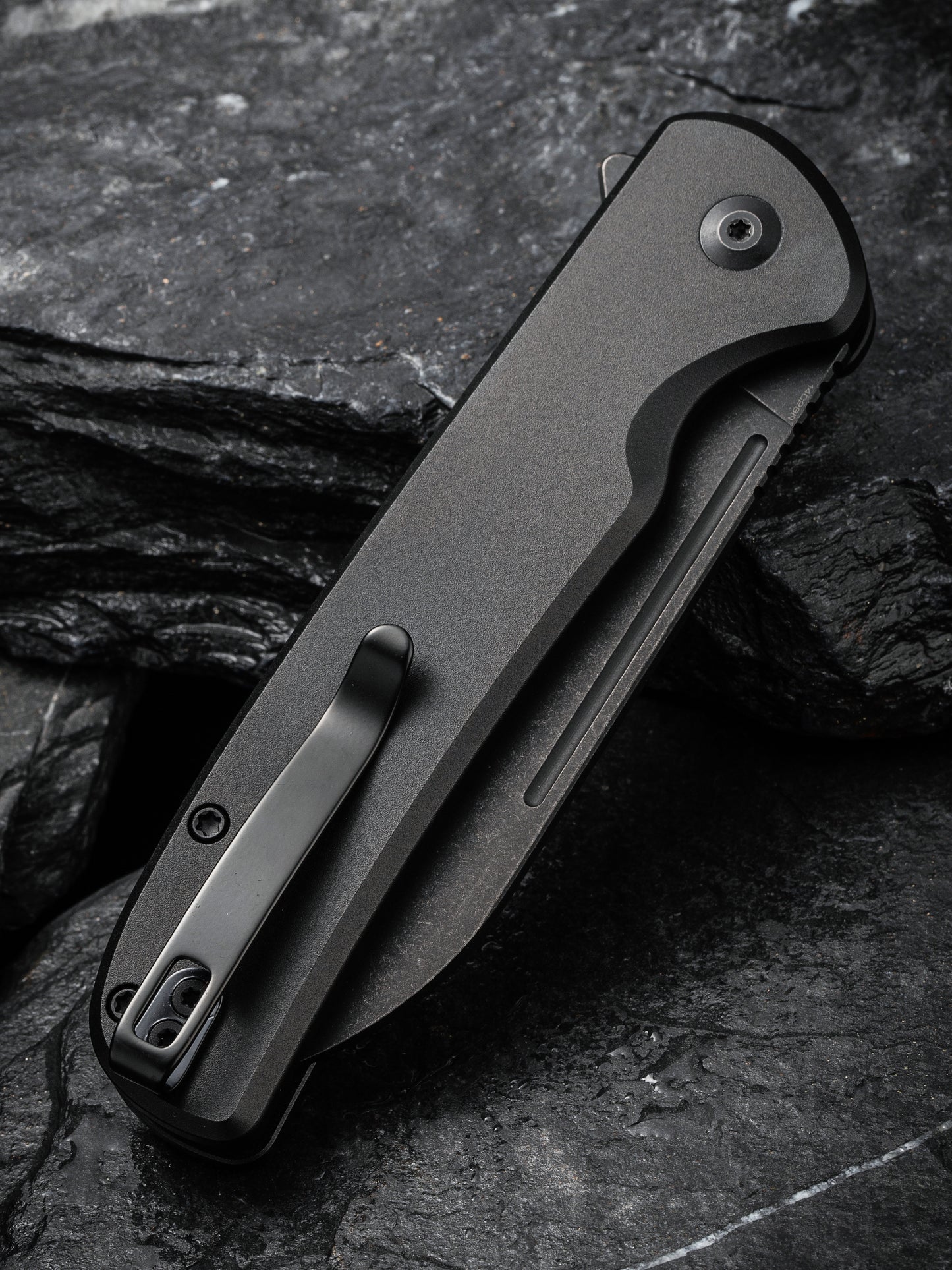 Civivi Chevalier II 3.47" Sandvik 14C28N Black Aluminium Button Lock Folding Knife C20022B-1