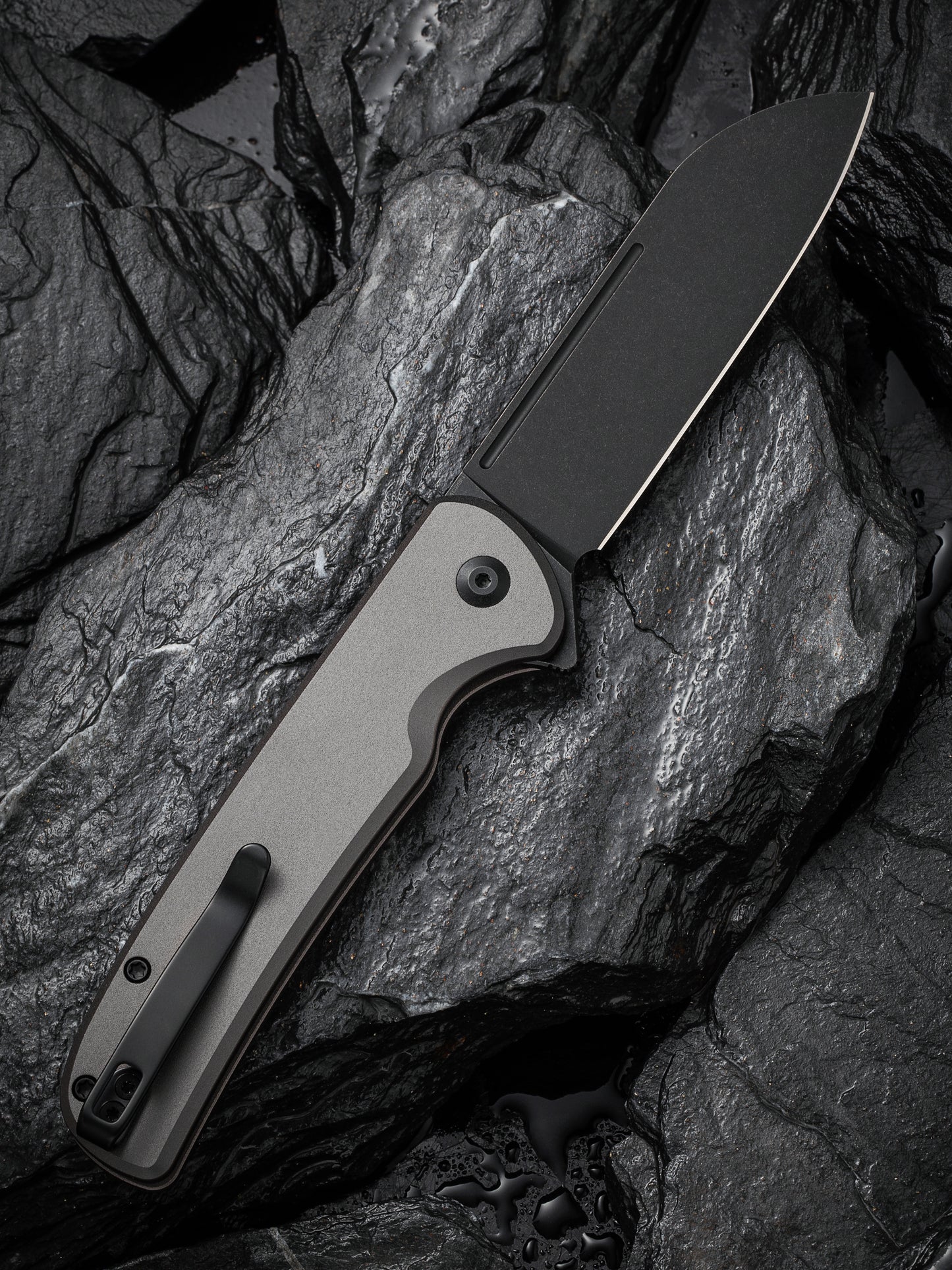 Civivi Chevalier II 3.47" Sandvik 14C28N Gray Aluminium Button Lock Folding Knife C20022B-3