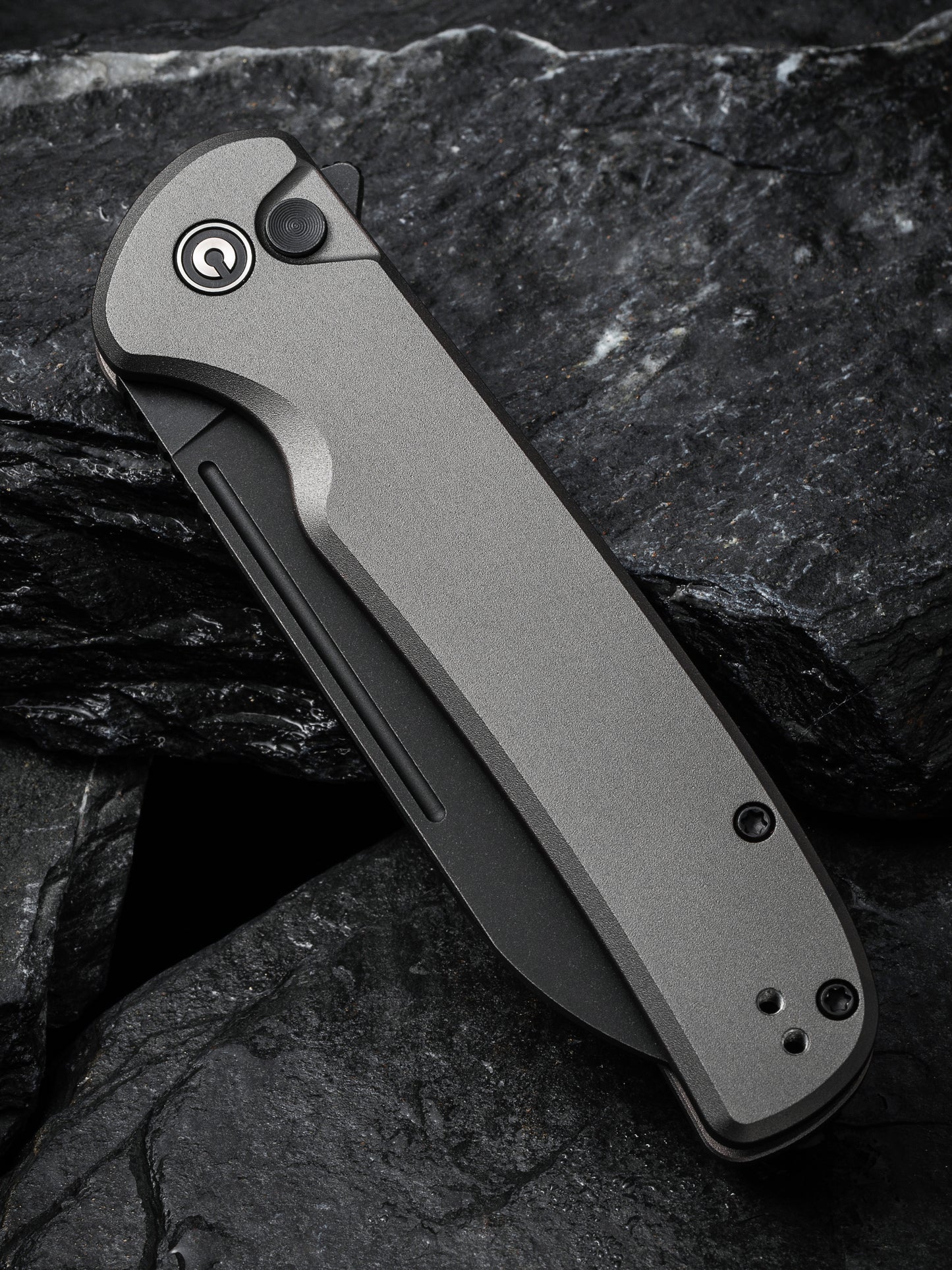 Civivi Chevalier II 3.47" Sandvik 14C28N Gray Aluminium Button Lock Folding Knife C20022B-3