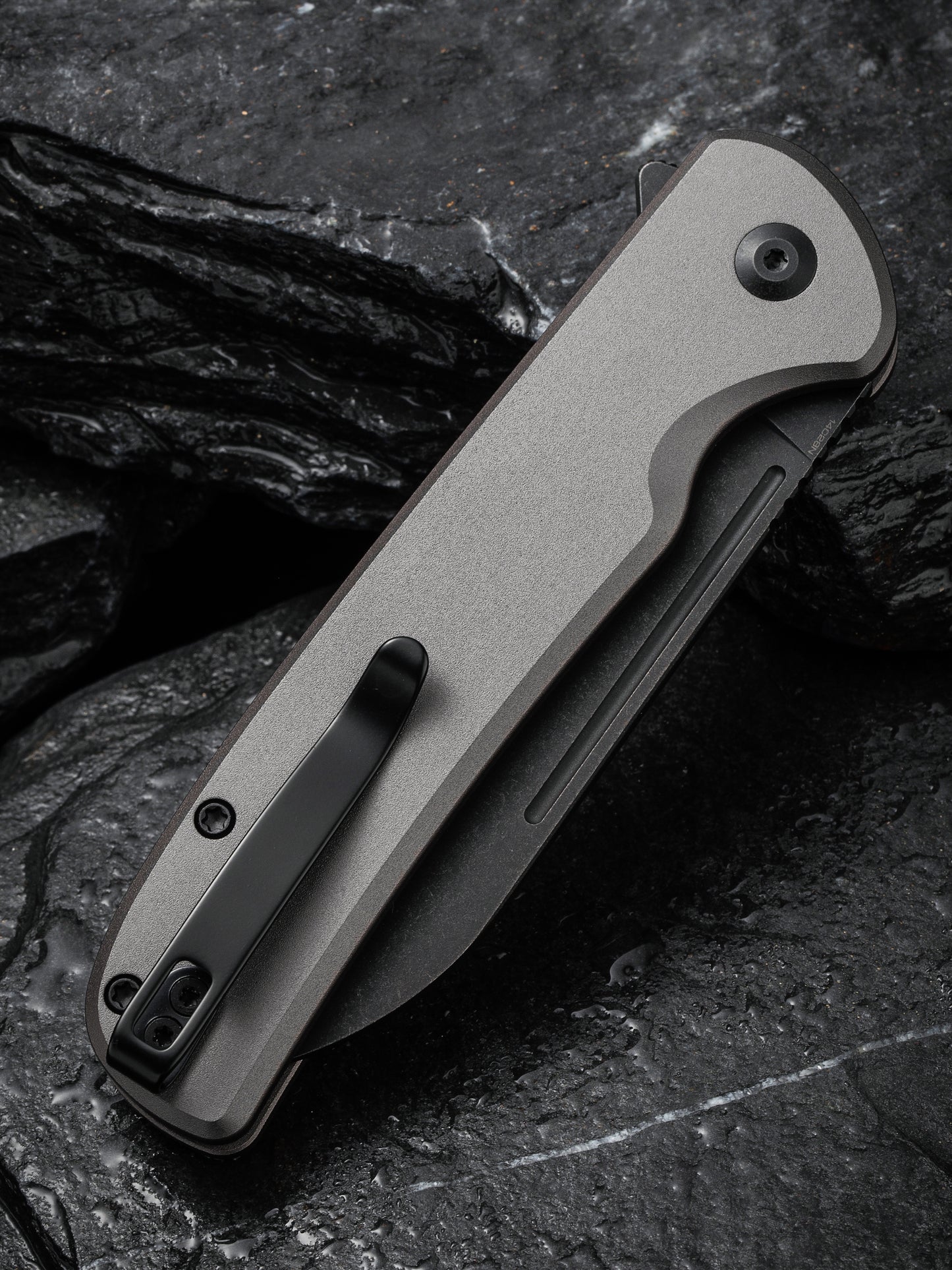 Civivi Chevalier II 3.47" Sandvik 14C28N Gray Aluminium Button Lock Folding Knife C20022B-3