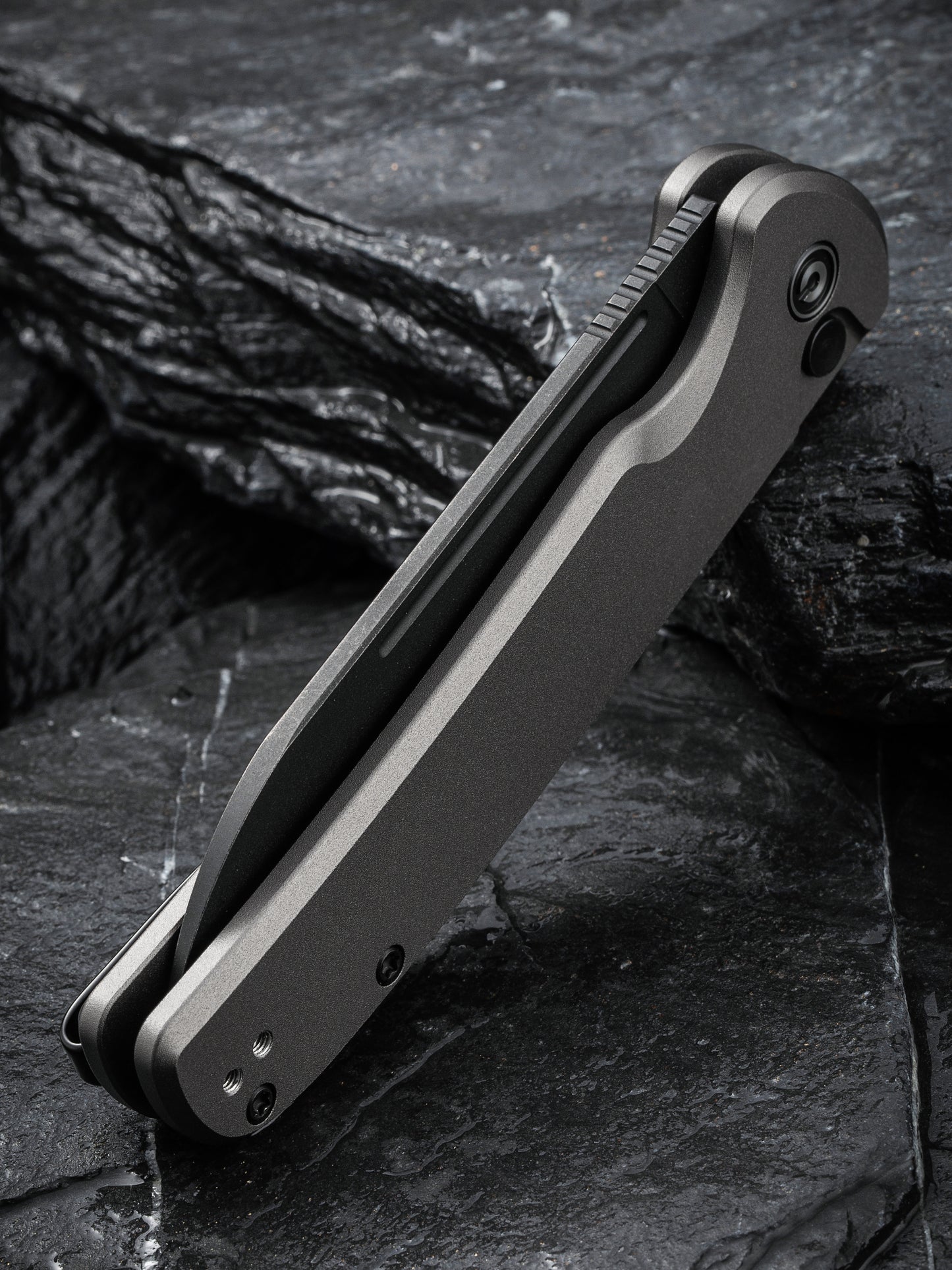 Civivi Chevalier II 3.47" Sandvik 14C28N Gray Aluminium Button Lock Folding Knife C20022B-3