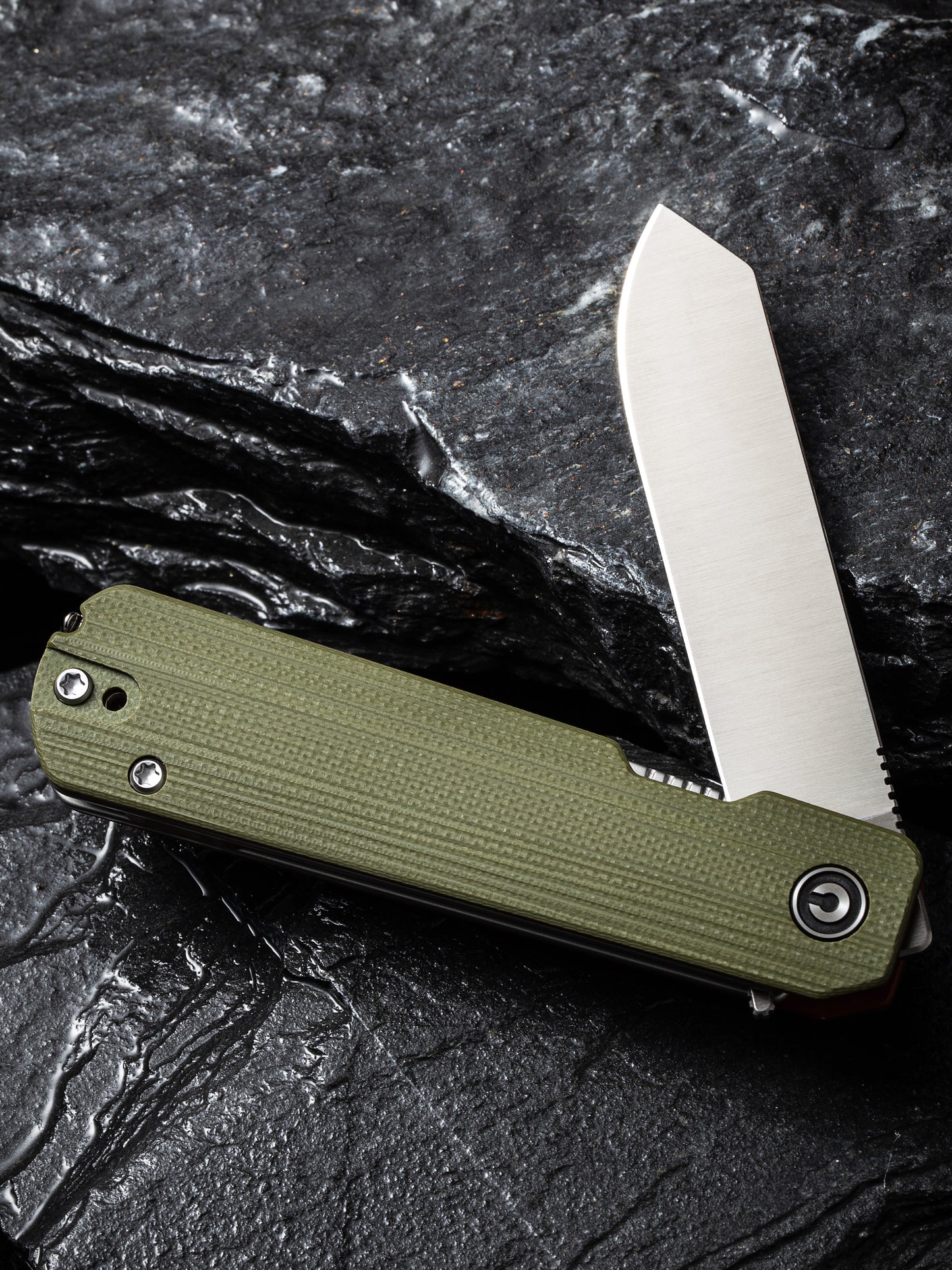 Civivi Sendy 2.83" Nitro-V Milled Green/Red G10 Folding Knife by Ben Peterson C21004B-1