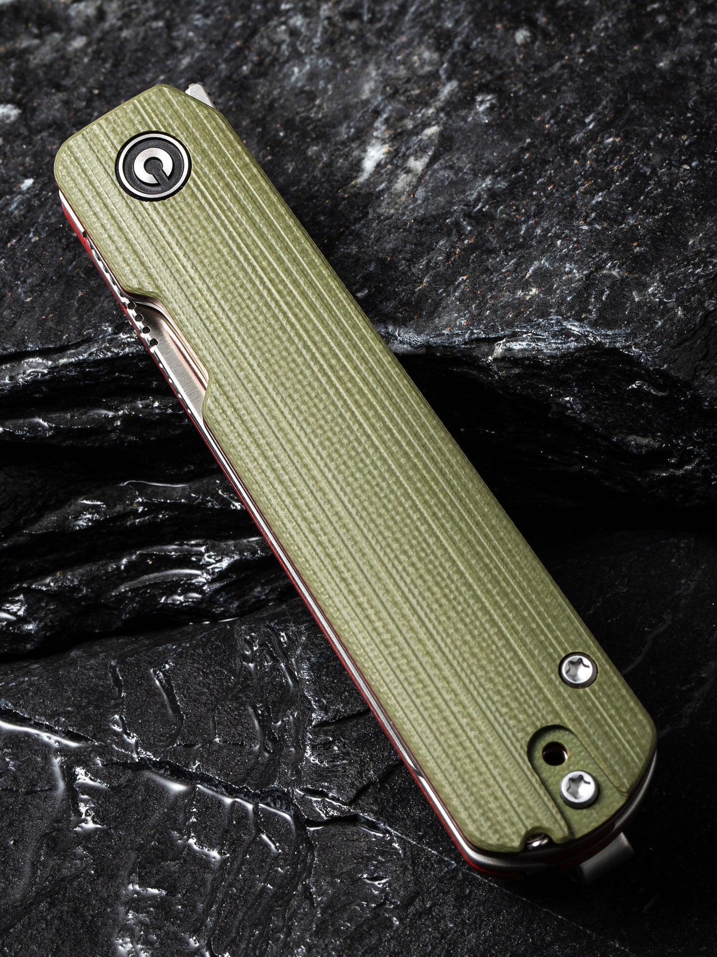 Civivi Sendy 2.83" Nitro-V Milled Green/Red G10 Folding Knife by Ben Peterson C21004B-1