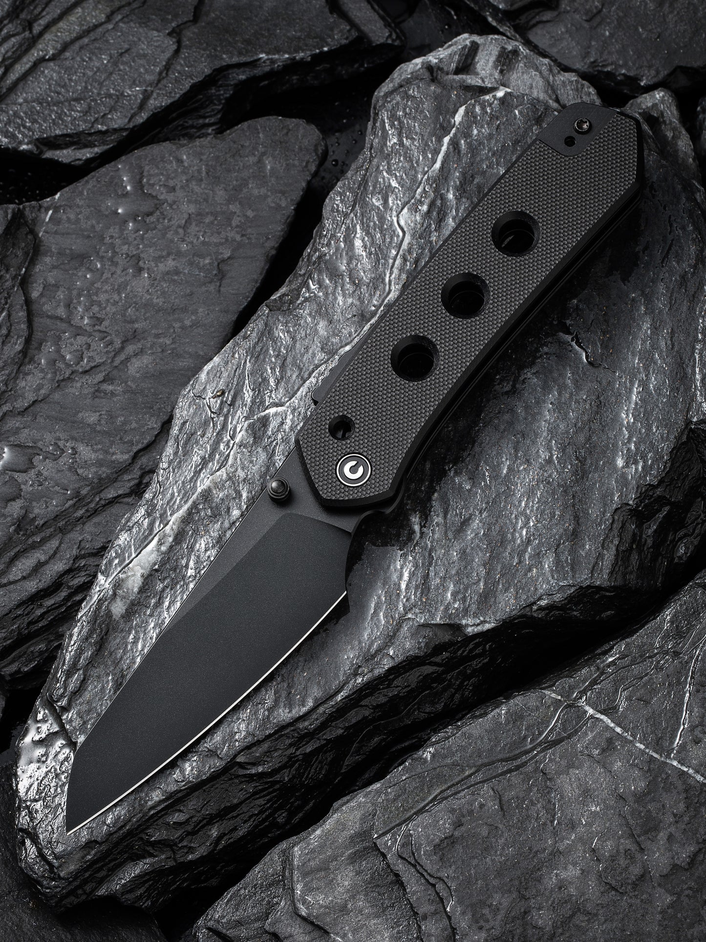 Civivi Vision FG 3.54" Nitro-V Black G10 Folding Knife by Snecx C22036-1