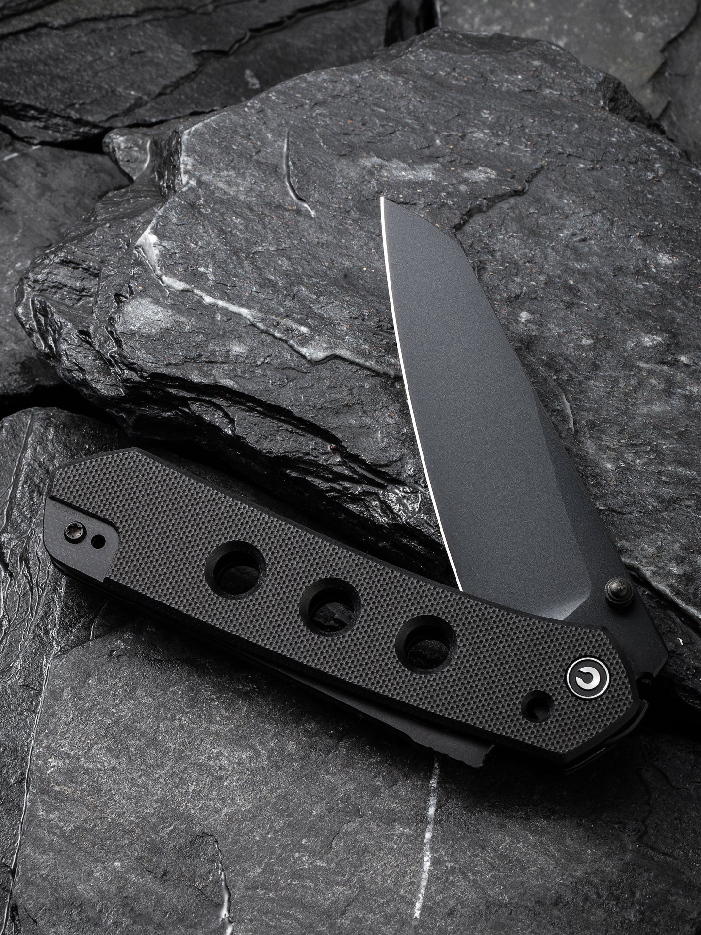Civivi Vision FG 3.54" Nitro-V Black G10 Folding Knife by Snecx C22036-1