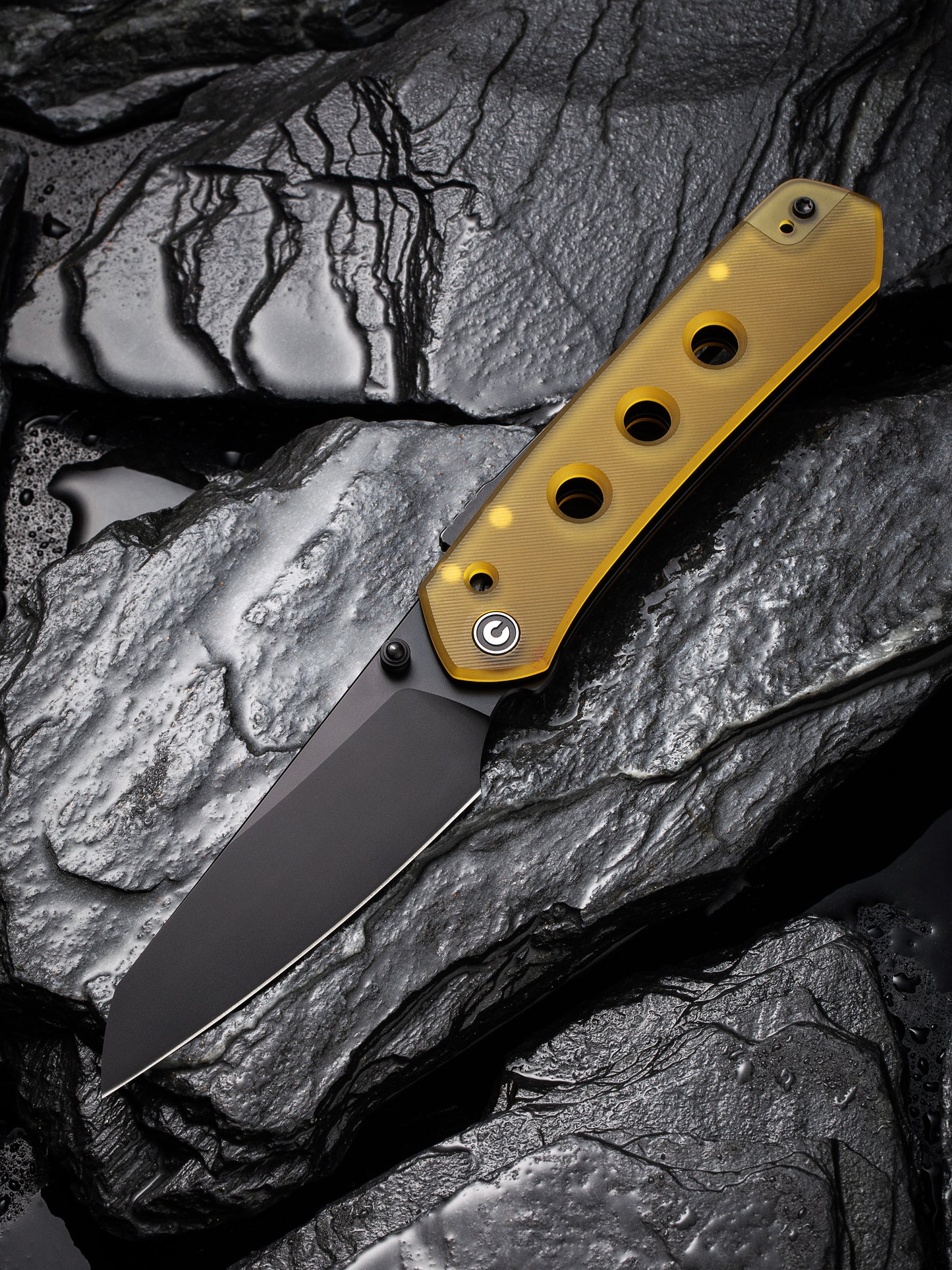 Civivi Vision FG 3.54" Nitro-V Black Bead Blasted Ultem Folding Knife by Snecx C22036-6