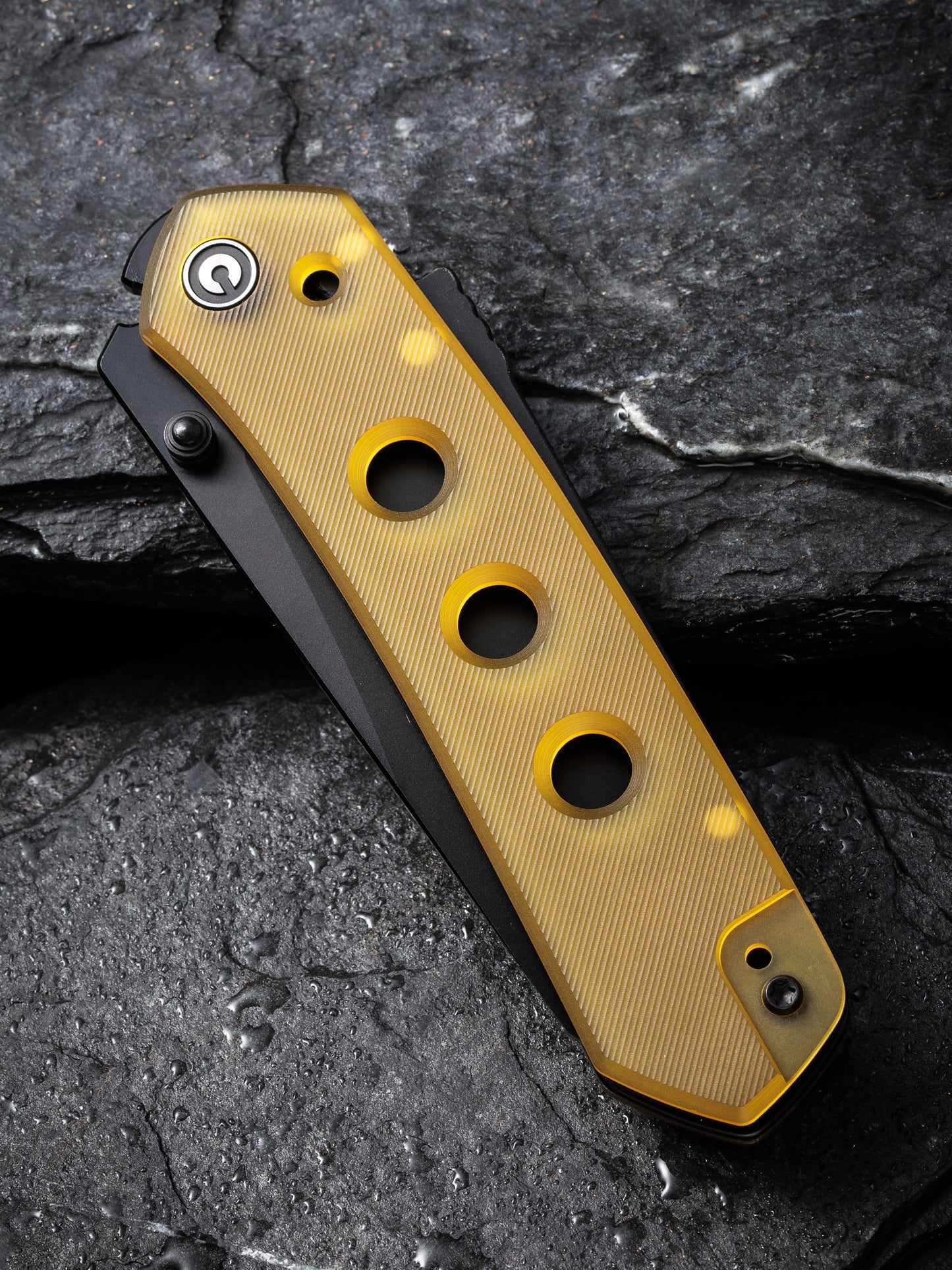 Civivi Vision FG 3.54" Nitro-V Black Bead Blasted Ultem Folding Knife by Snecx C22036-6