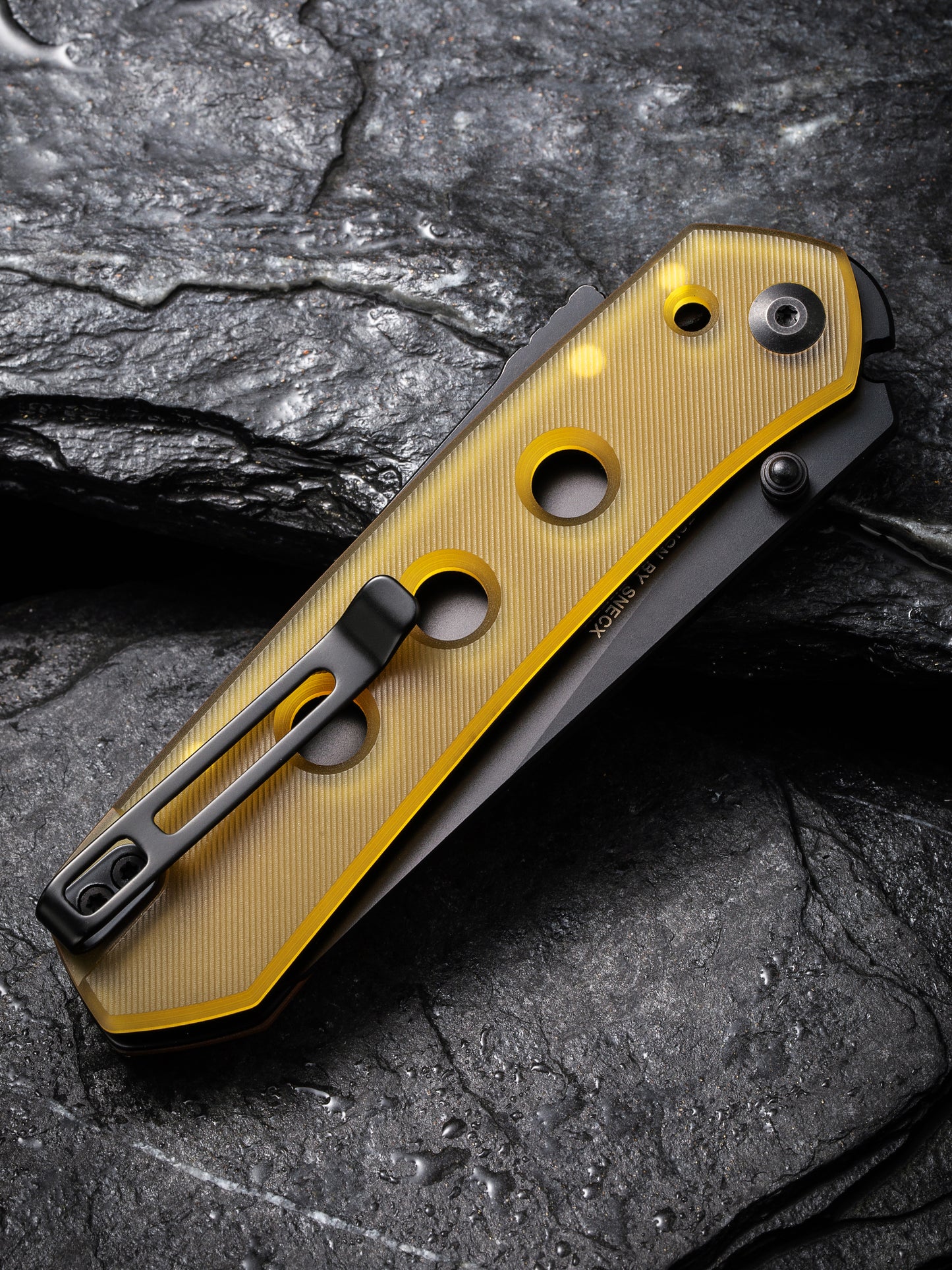 Civivi Vision FG 3.54" Nitro-V Black Bead Blasted Ultem Folding Knife by Snecx C22036-6