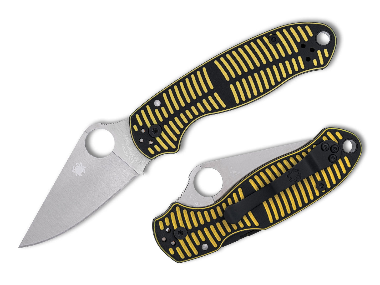 Spyderco Para 3 Salt 2.93" CPM Magnacut Yellow/Black G-10 Folding Knife C223GBKYLMCP