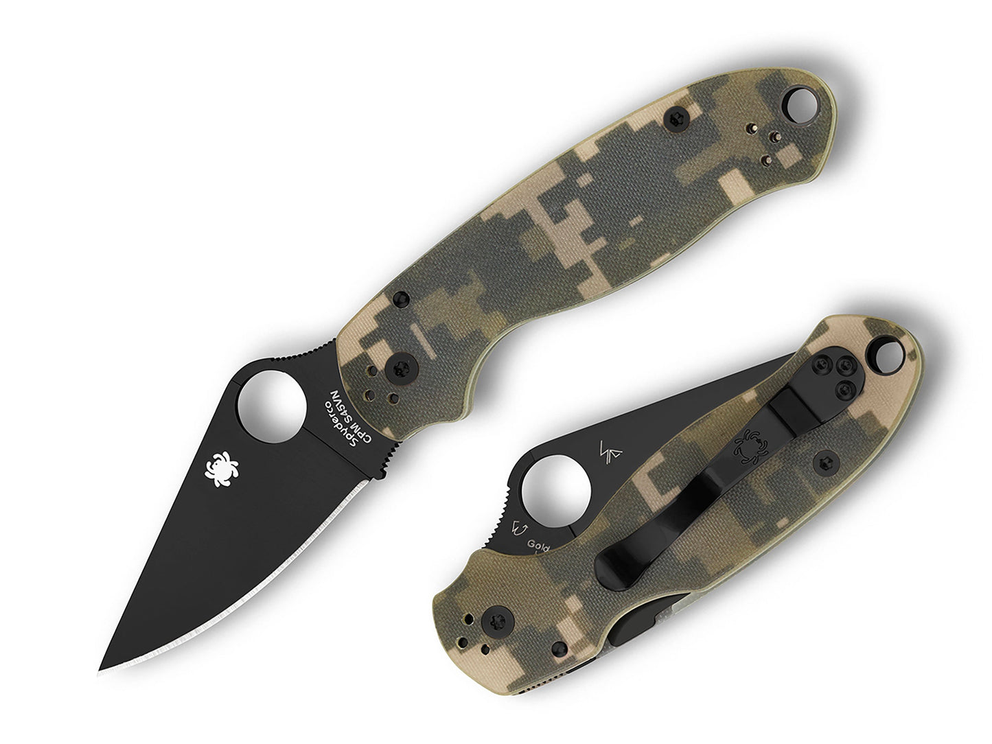 Spyderco Para 3 2.93" CPM S45VN Black DLC Digital Camo G-10 Folding Knife C223GPCMOBK