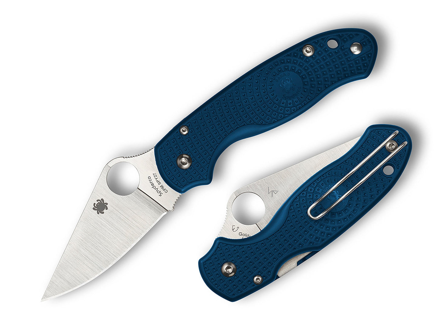 Spyderco Para 3 Lightweight 2.93" CPM SPY27 Cobalt Blue FRN Folding Knife C223PCBL