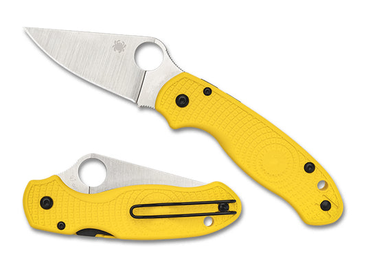 Spyderco Para 3 Salt Lightweight 2.95" CPM Magnacut Yellow FRN Folding Knife C223PYL