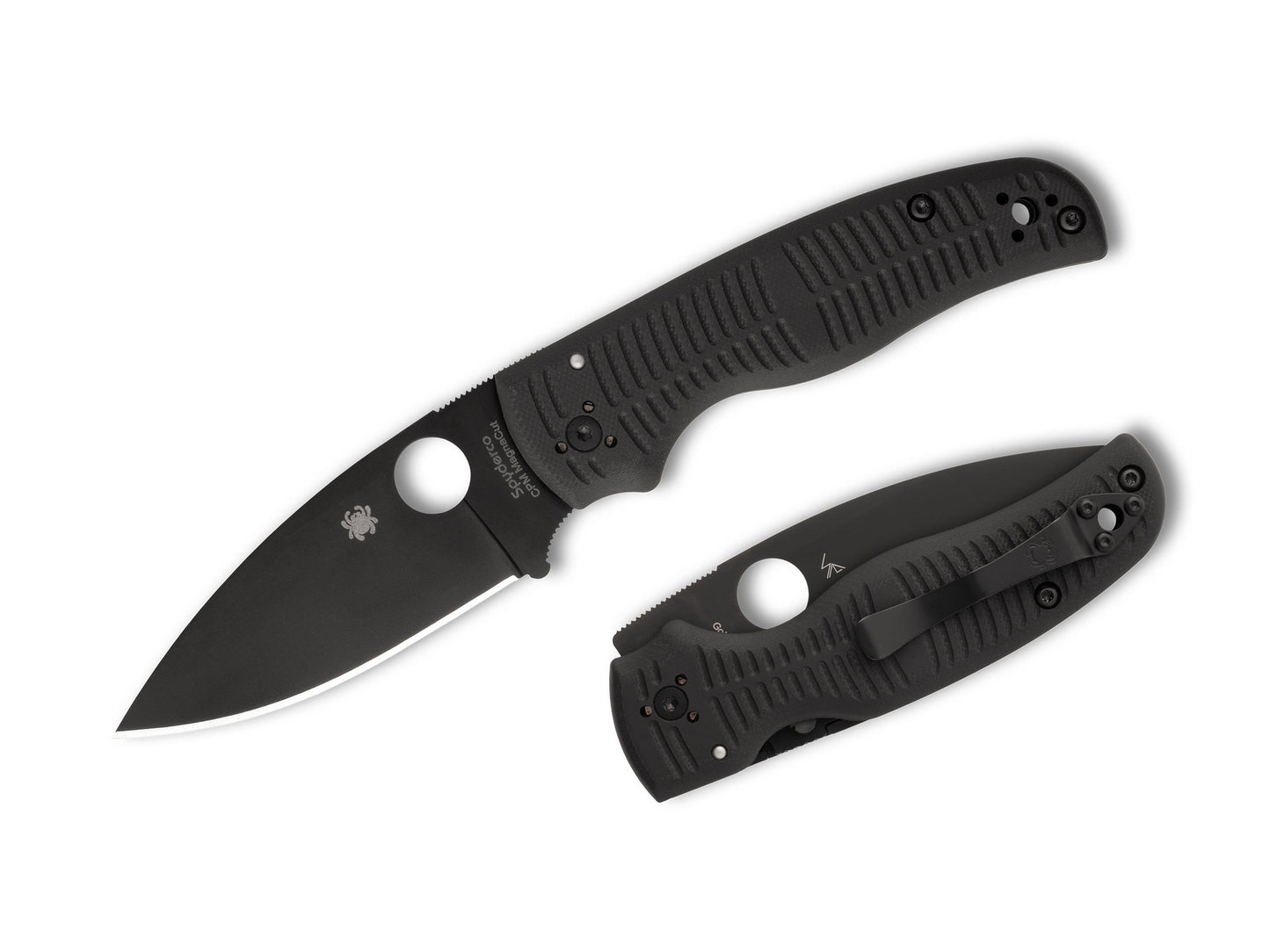 Spyderco Shaman Salt 3.58" CPM Magnacut DLC Black G10 Folding Knife C229GMCBKP