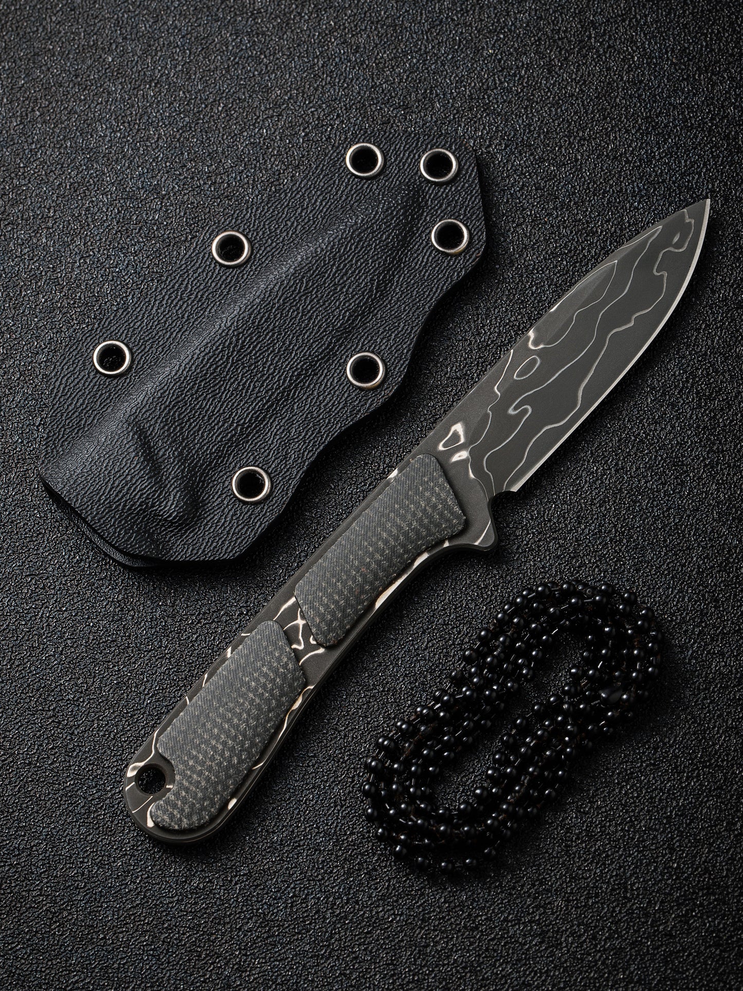 Civivi Mini Elementum 2.24" Damascus Micarta Fixed Blade Knife C23010-DS1