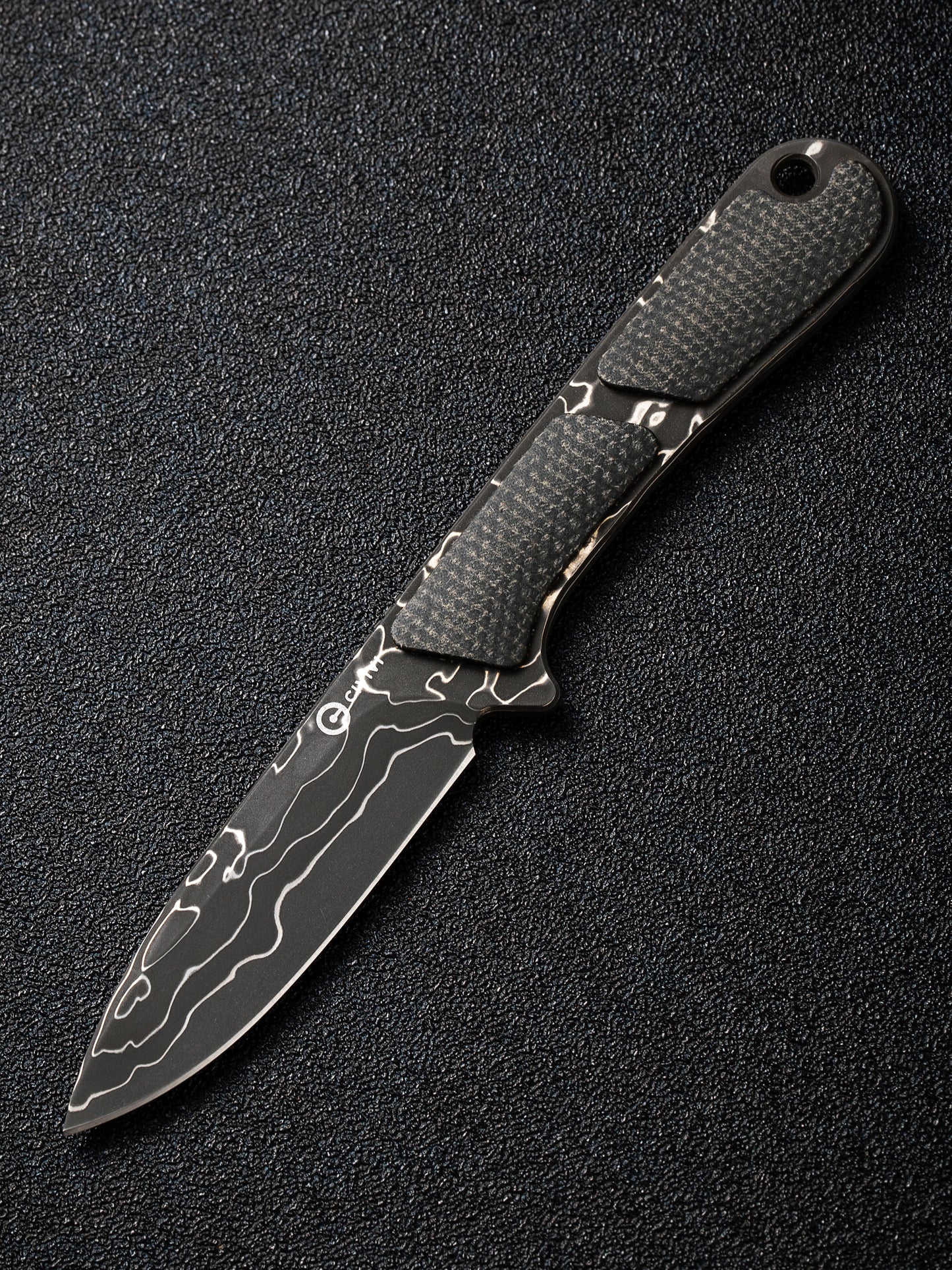 Civivi Mini Elementum 2.24" Damascus Micarta Fixed Blade Knife C23010-DS1