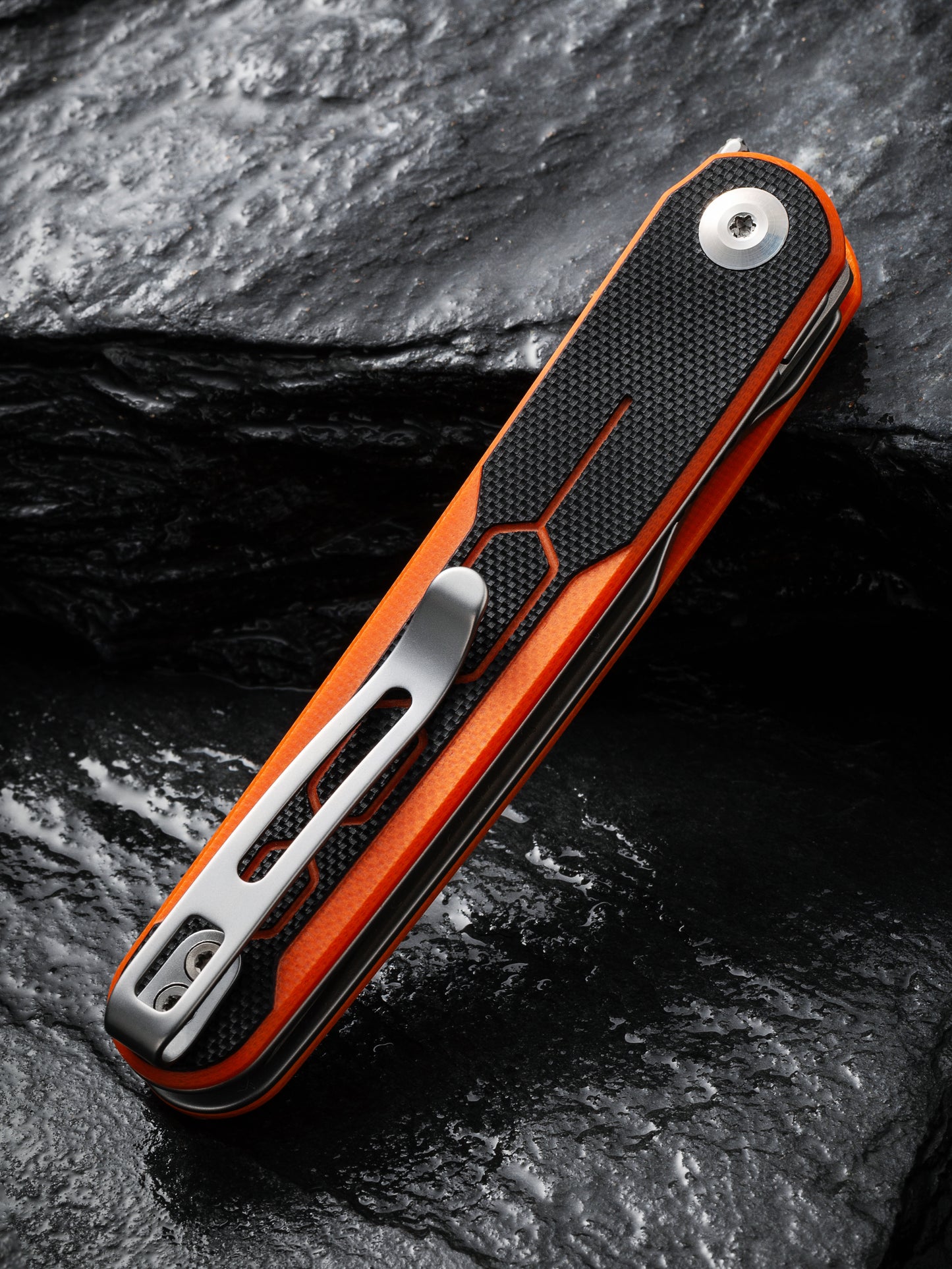 Civivi KwaiQ 2.97" Nitro-V Orange /Black G10 Folding Knife by Rafal Brzeski C23015-2