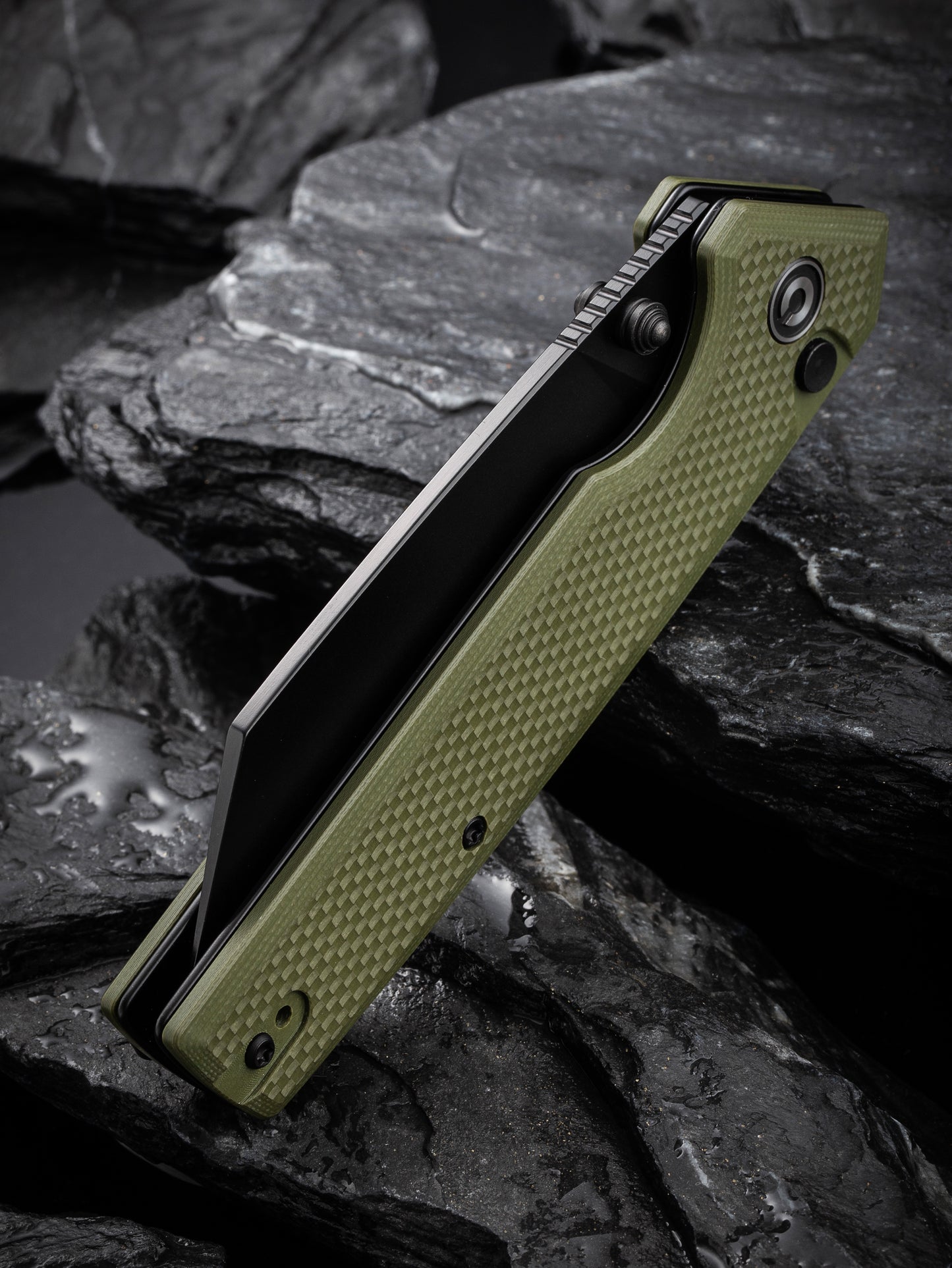 Civivi Amirite 3.48" Nitro-V Black Modified Wharncliffe OD Green G10 Folding Knife C23028-3