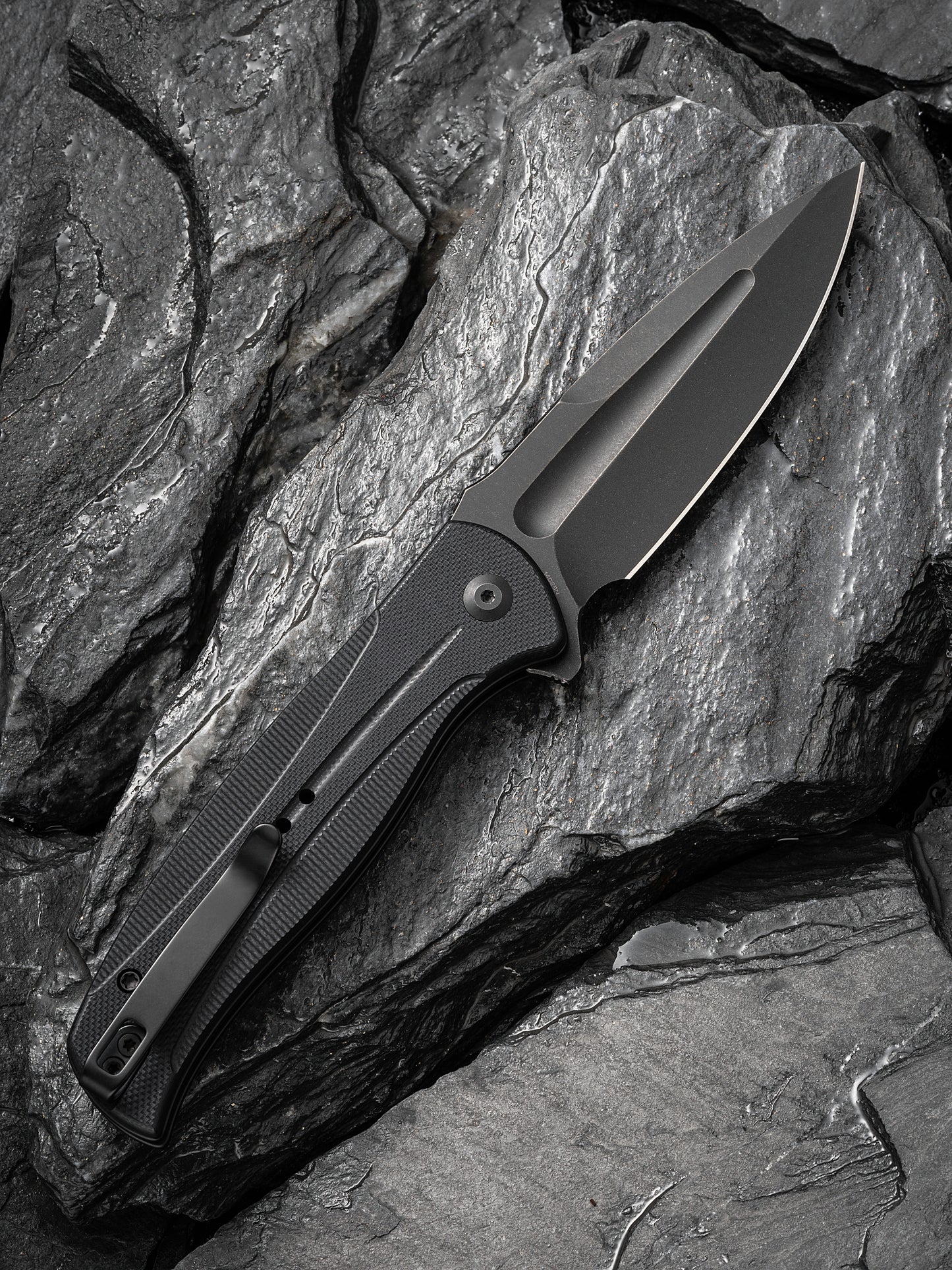 Civivi Incindie 3.48" Sandvik 14C28N Black G10 Button Lock Folding Knife C23053-1