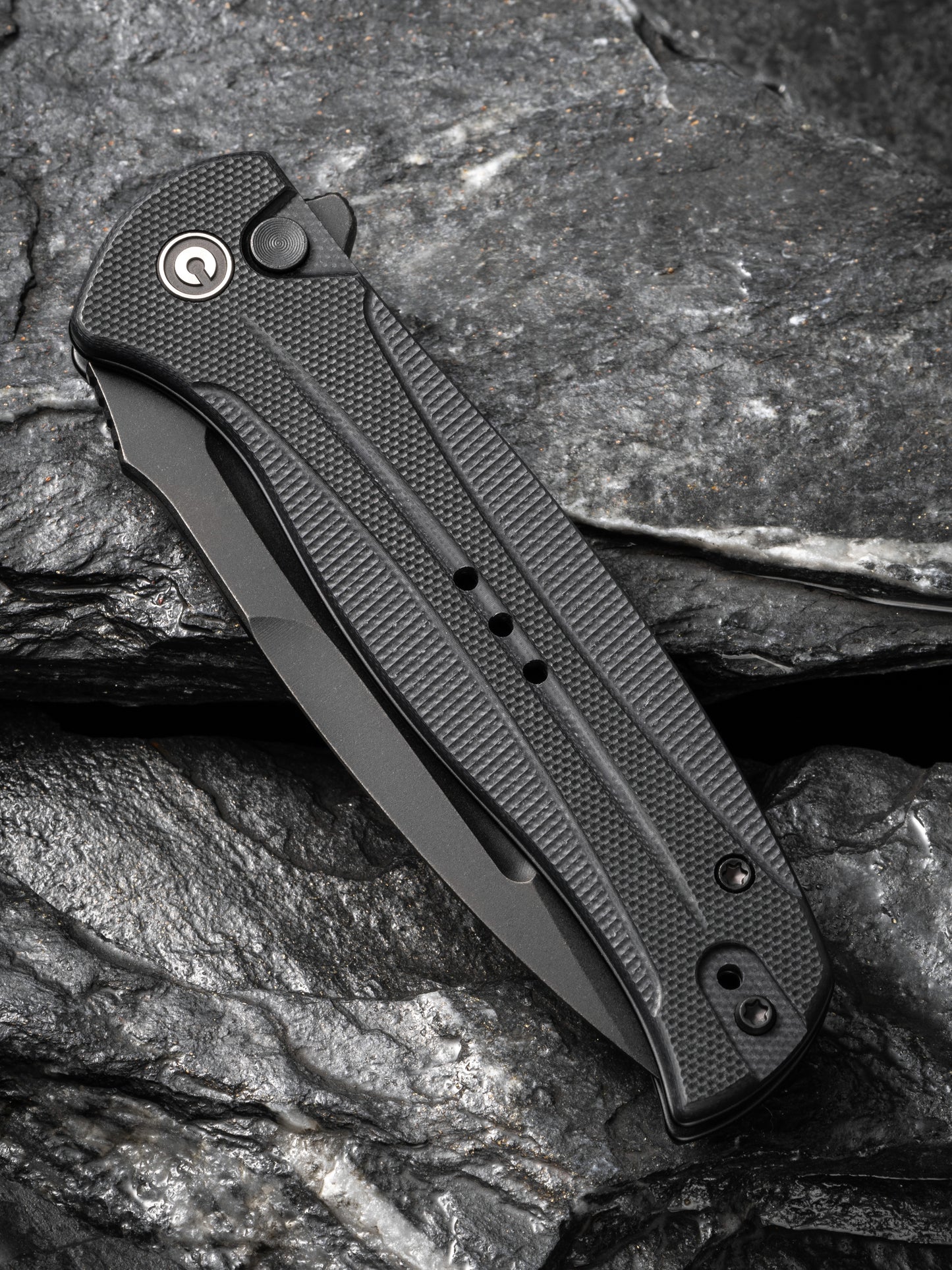 Civivi Incindie 3.48" Sandvik 14C28N Black G10 Button Lock Folding Knife C23053-1
