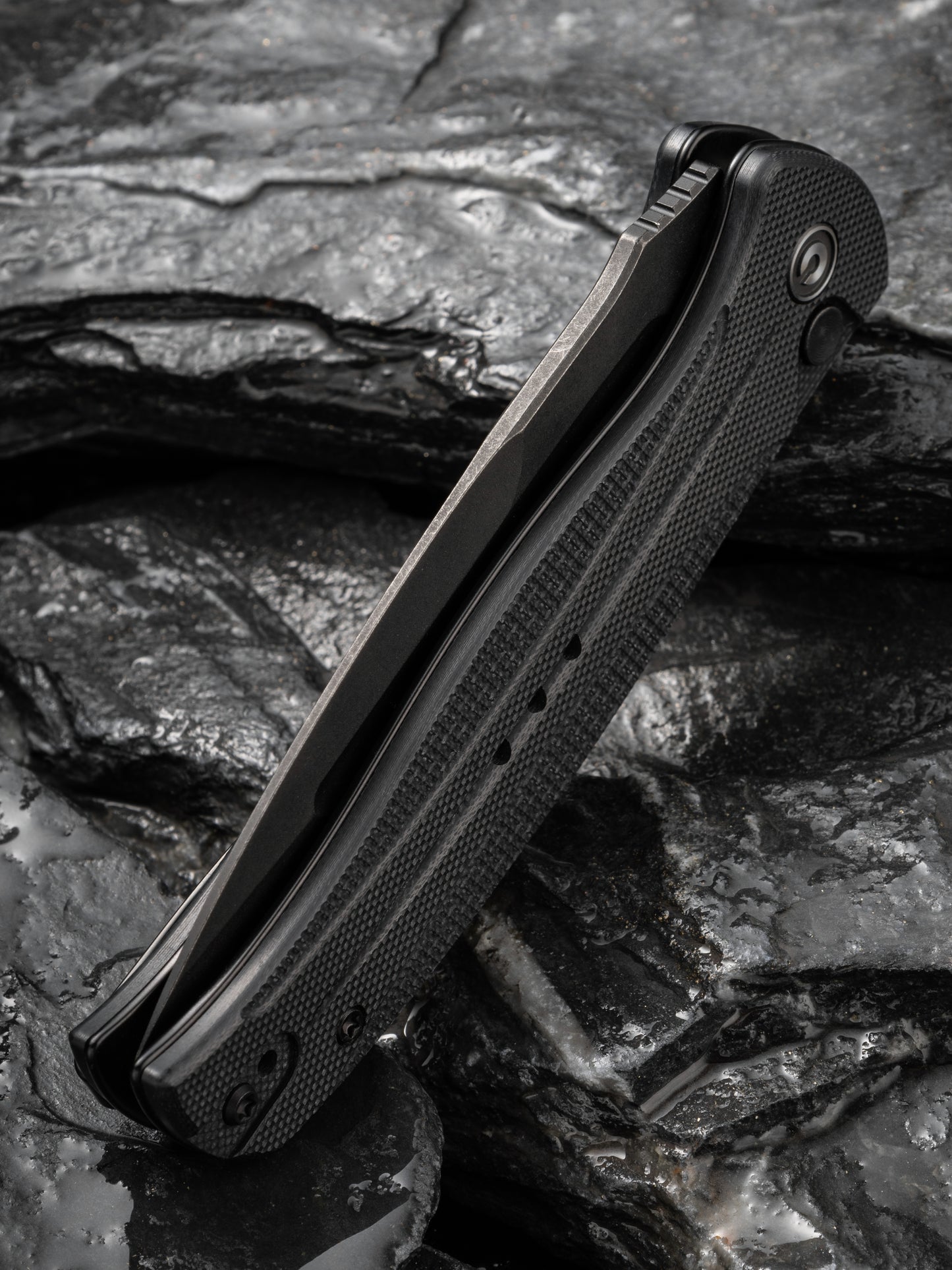Civivi Incindie 3.48" Sandvik 14C28N Black G10 Button Lock Folding Knife C23053-1