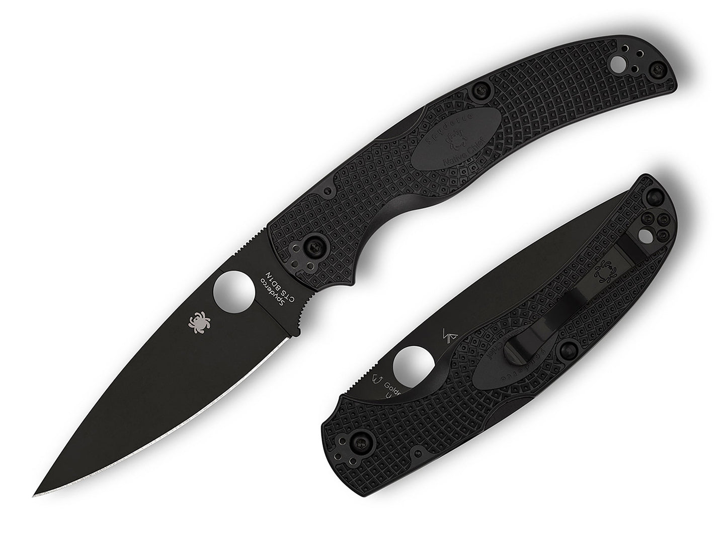 Spyderco Native Chief Lightweight Black DLC 4.02" CTS BD1N FRN Folding Knife C244PBBK
