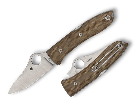 Spyderco LionSteel SpyOpera 2.90" M390 Micarta Folding Knife C255CMP