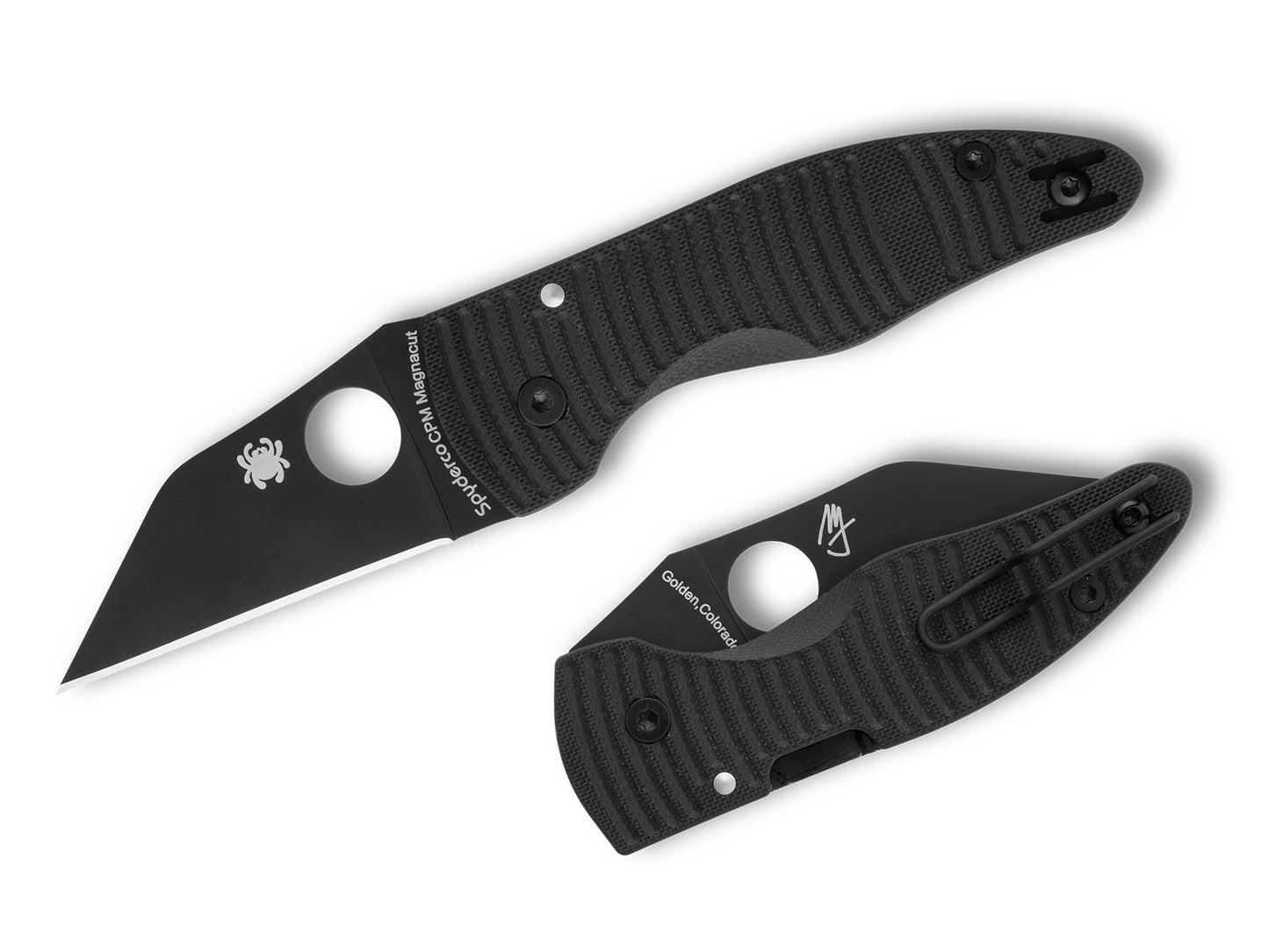 Spyderco MicroJimbo Salt 2.45" CPM Magnacut Black DLC G-10 Folding Knife C264GMCBKP