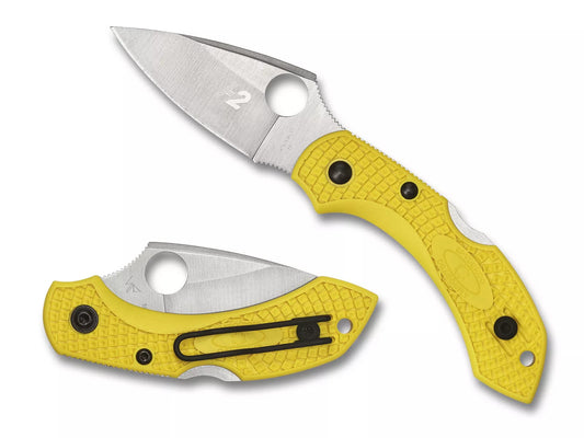 Spyderco Dragonfly 2 Salt H-2 Rustproof Yellow FRN Folding Knife C28PYL2