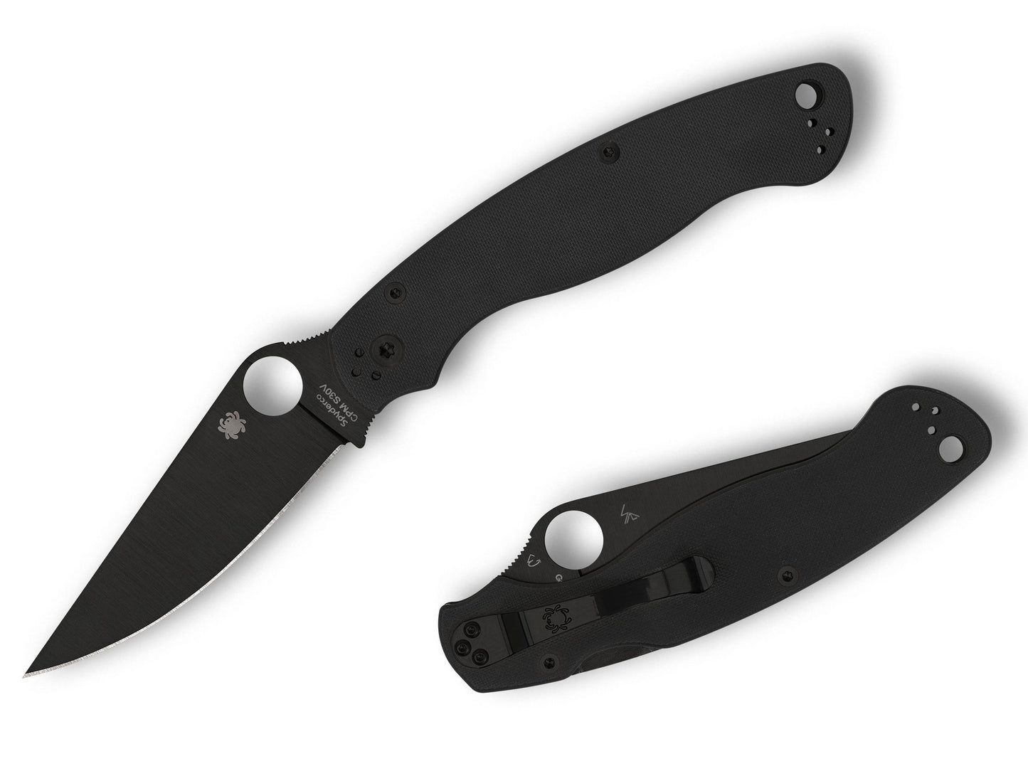 Spyderco Military 2 4" S30V Black DLC G-10 Folding Knife C36GPBK2