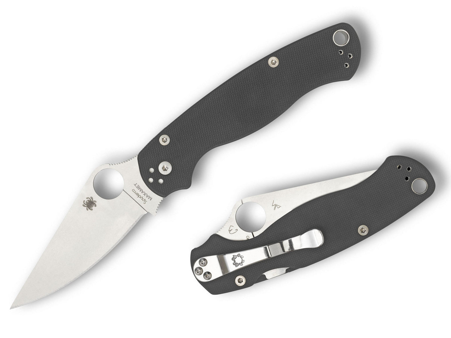 Spyderco ParaMilitary 2 3.47" Maxamet Dark Gray G-10 Folding Knife C81GPDGY2