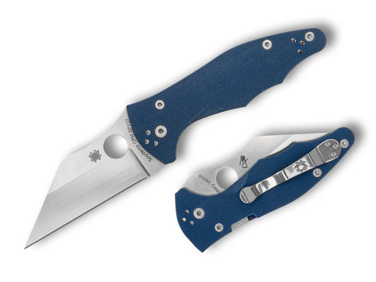 Spyderco Yojimbo 2 3.2" CPM SPY27 Cobalt Blue G10 Folding Knife C85GPCBL2