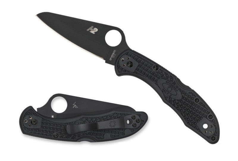 Spyderco Salt 2 Black FRN 3" H-2 Rustproof Folding Knife C88PBBK2