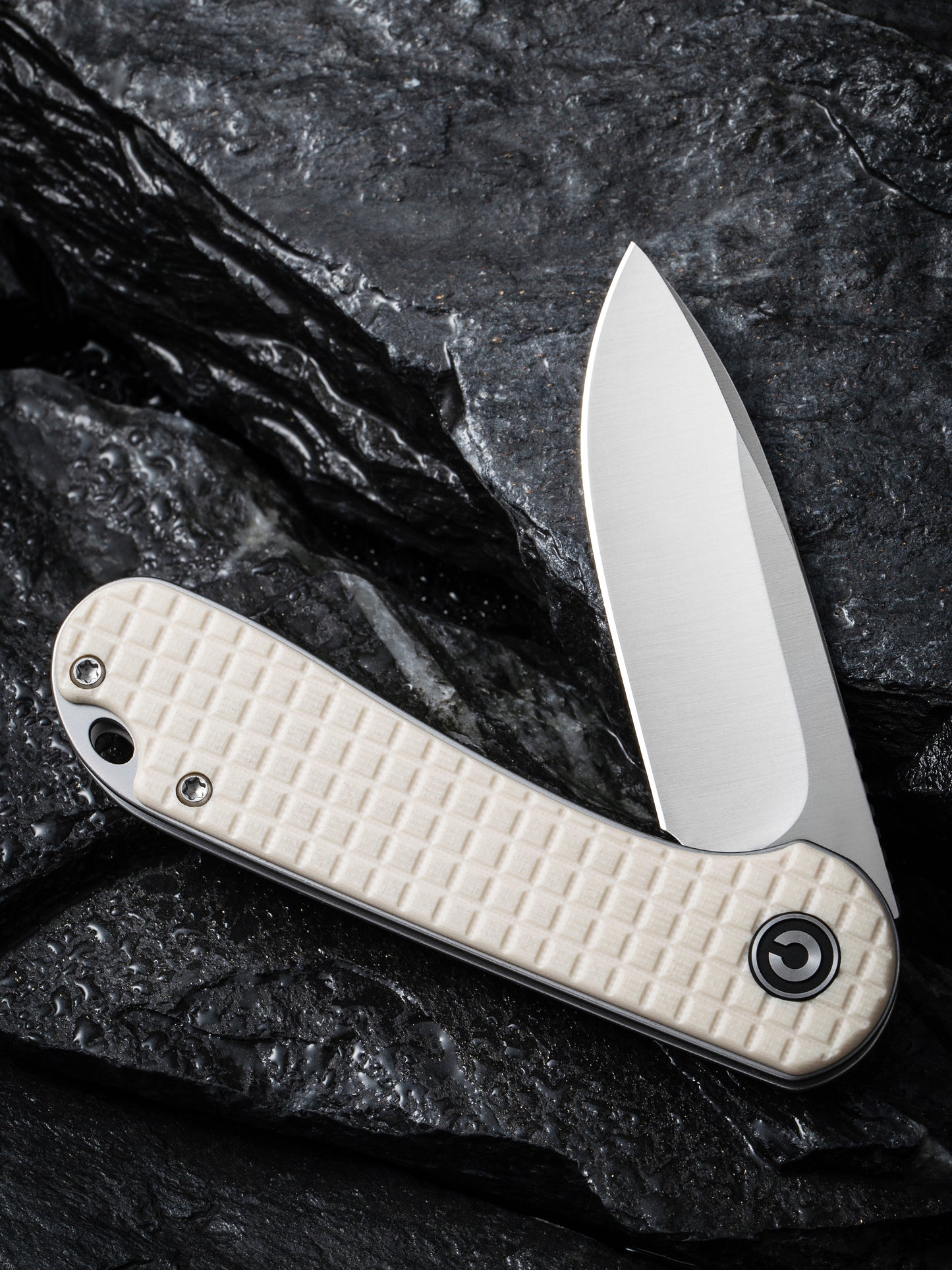 Civivi Elementum 2.96" D2 Frag Patterned Ivory G10 Folding Knife C907A-3