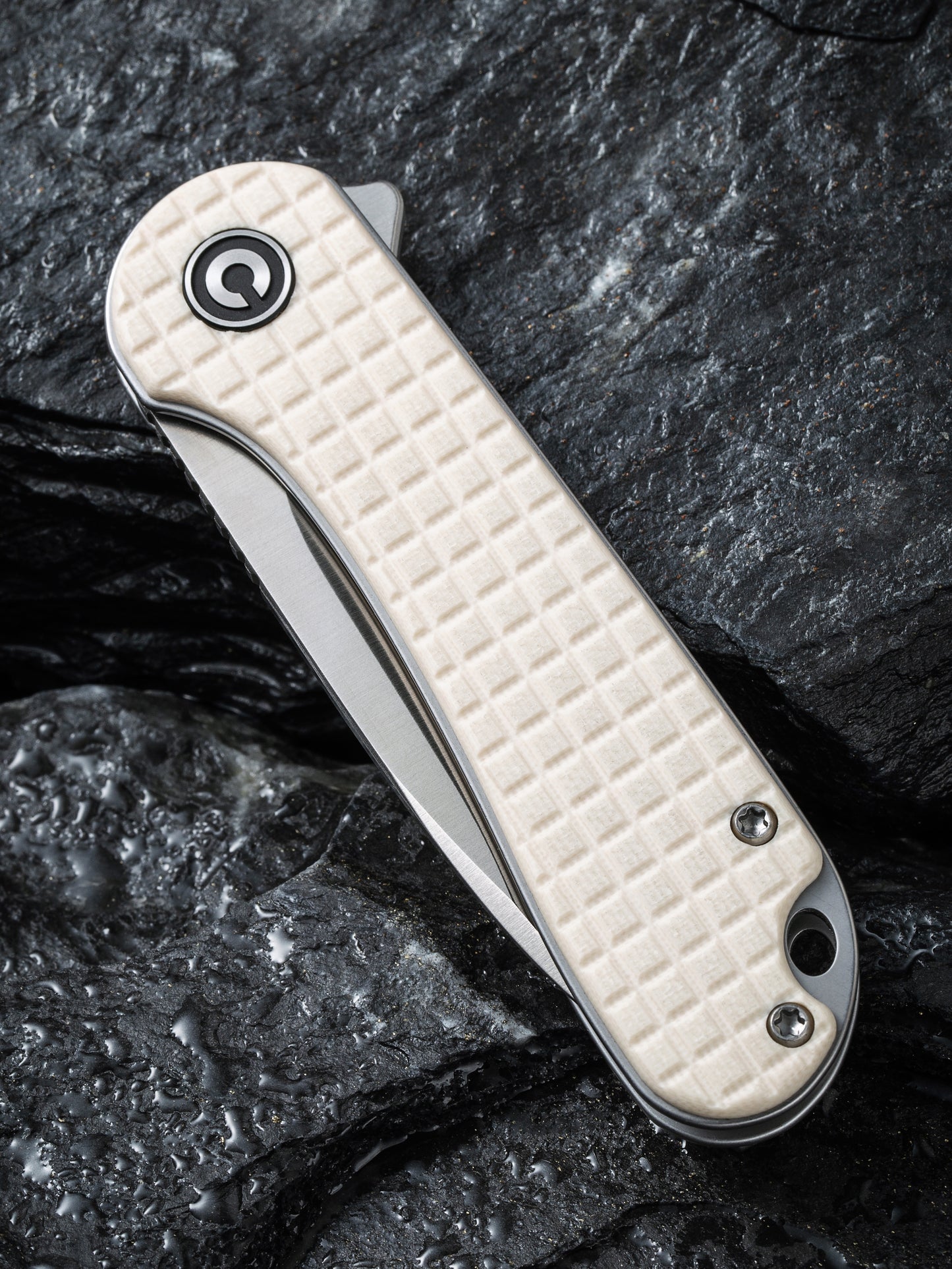 Civivi Elementum 2.96" D2 Frag Patterned Ivory G10 Folding Knife C907A-3