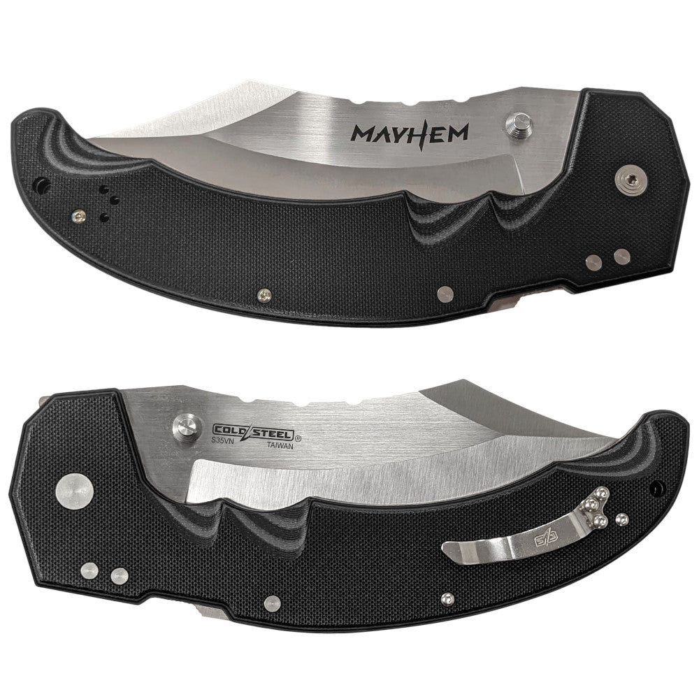 Cold Steel Mayhem 6" AUS-10A Atlas Lock G10 Cleaver Folding Knife FL-60DPLM
