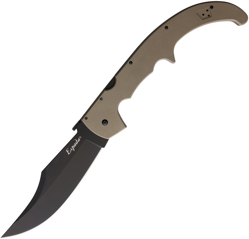 Cold Steel XL Espada 7.5" AUS10A Black/Dark Earth G10 Folding Knife CS62MGCDEBK