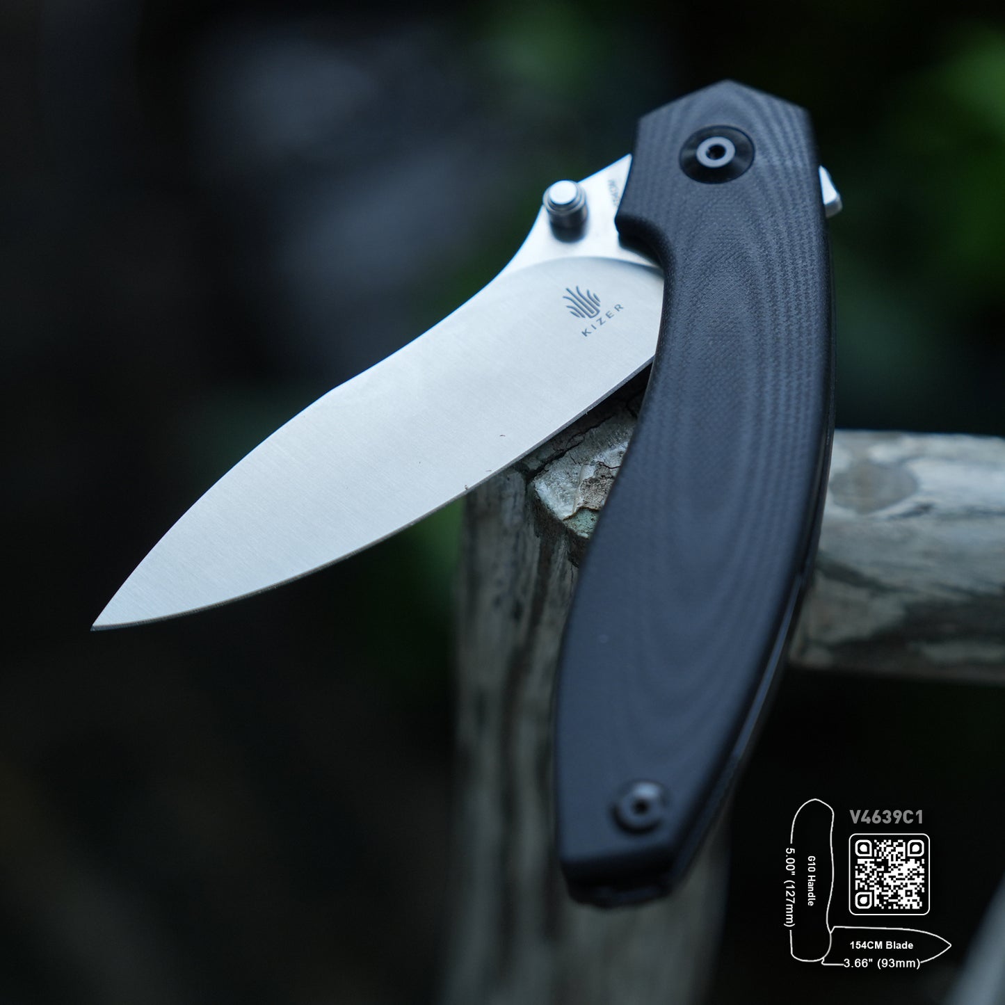 Kizer Doberman 3.66" 154CM G10 Folding Knife V4639C1