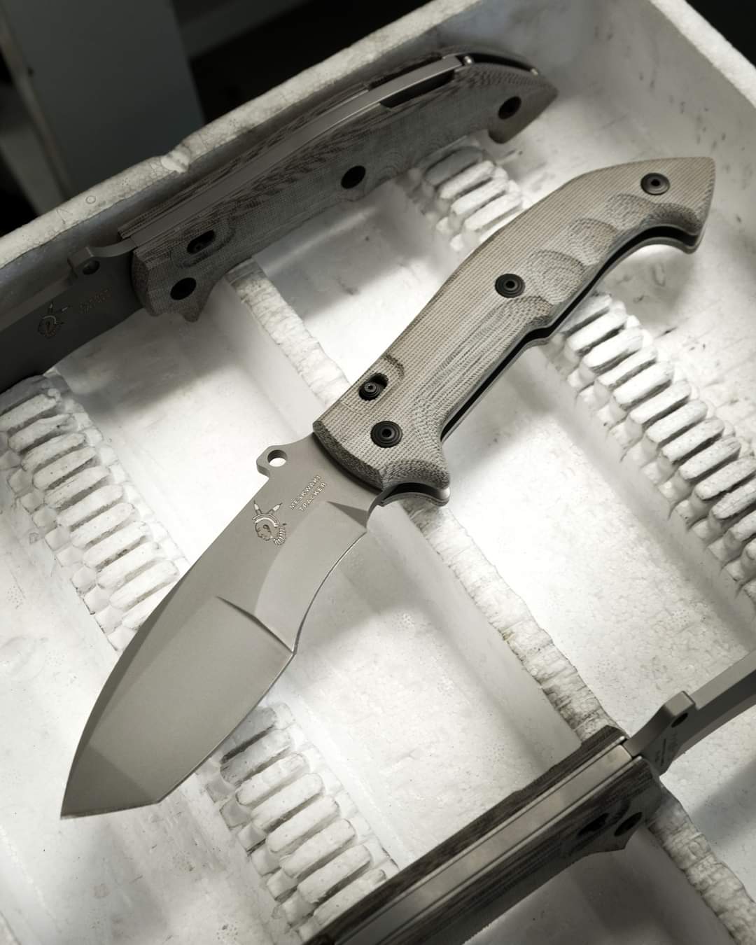 Fox FKMD Meskwaki Tracker 5.31" N690Co Large Micarta Folding Knife with MOLLE Sheath FX-500