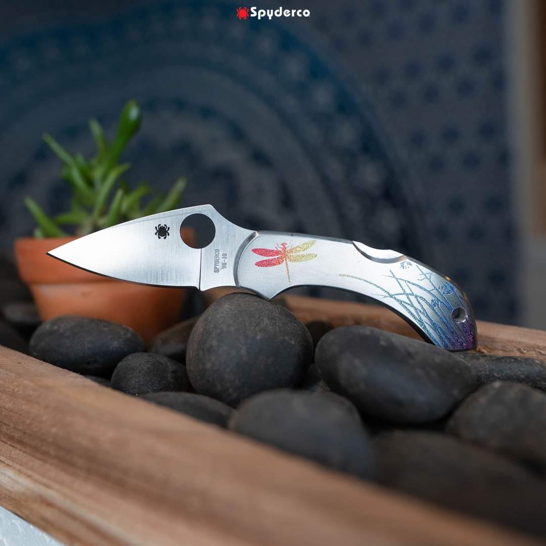 Spyderco Dragonfly Tattoo 2.31" VG-10 Stainless Steel Folding Knife C28PT